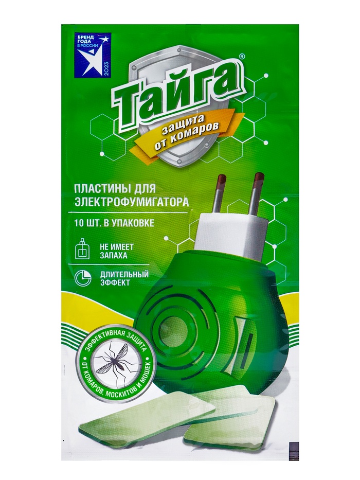 Пластины от комаров Тайга Family, инсектицидные, 10 шт.