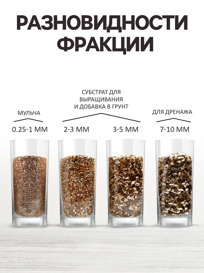 Вермикулит «Рецепты Дедушки Никиты»для растений, добавка в грунт, для рассады, фр 2-3, 10 л.