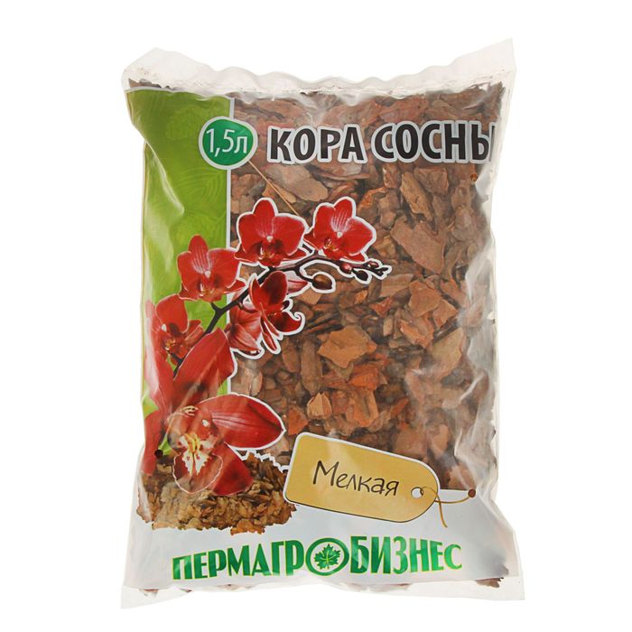 Добавка в почву «Кора сосны», мелкая, 1.5 л