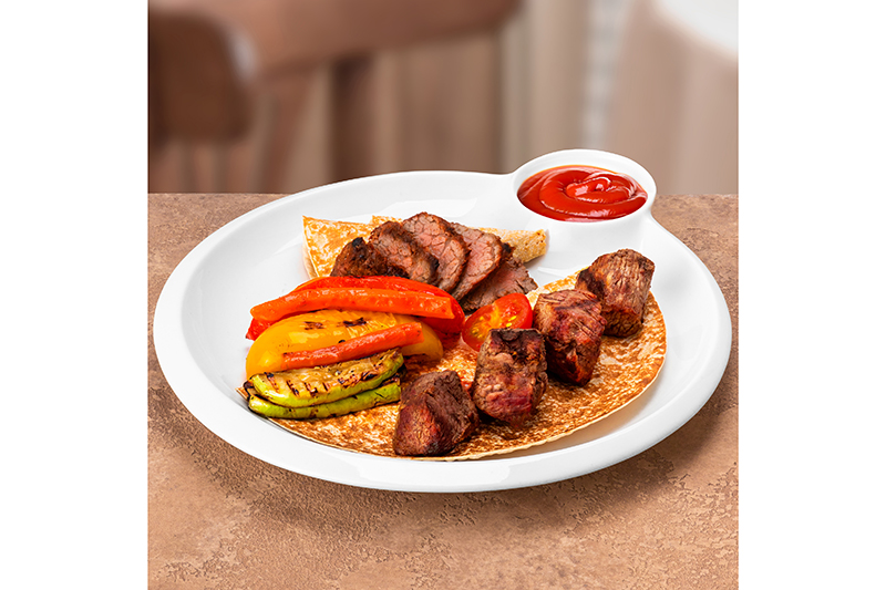 БЫЛО 813 руб! Блюдо с соусницей 27,5*24,5*3 см