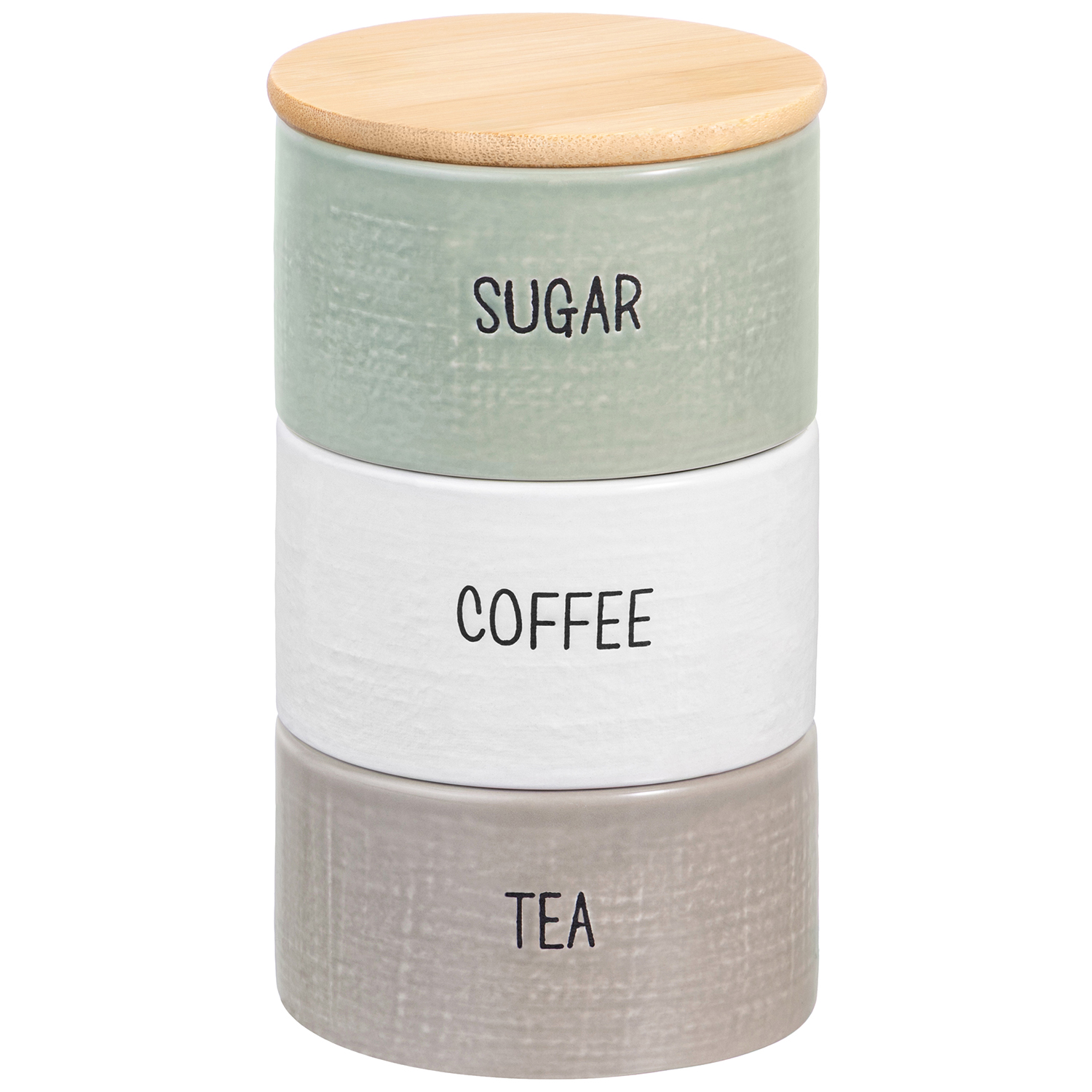 БЫЛО 974 руб! Набор 3 банок д/сыпучих продуктов 500 мл 11*11*19,5 см