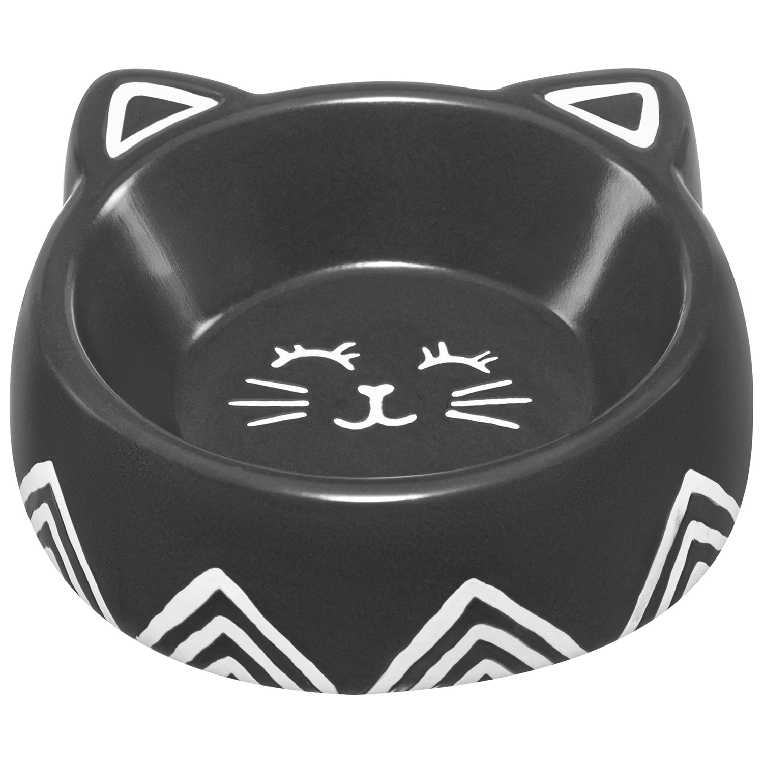 БЫЛО 539 руб! Миска для домашних питомцев 150 мл 14*13,5*4,5 см, темно-серая, керамика