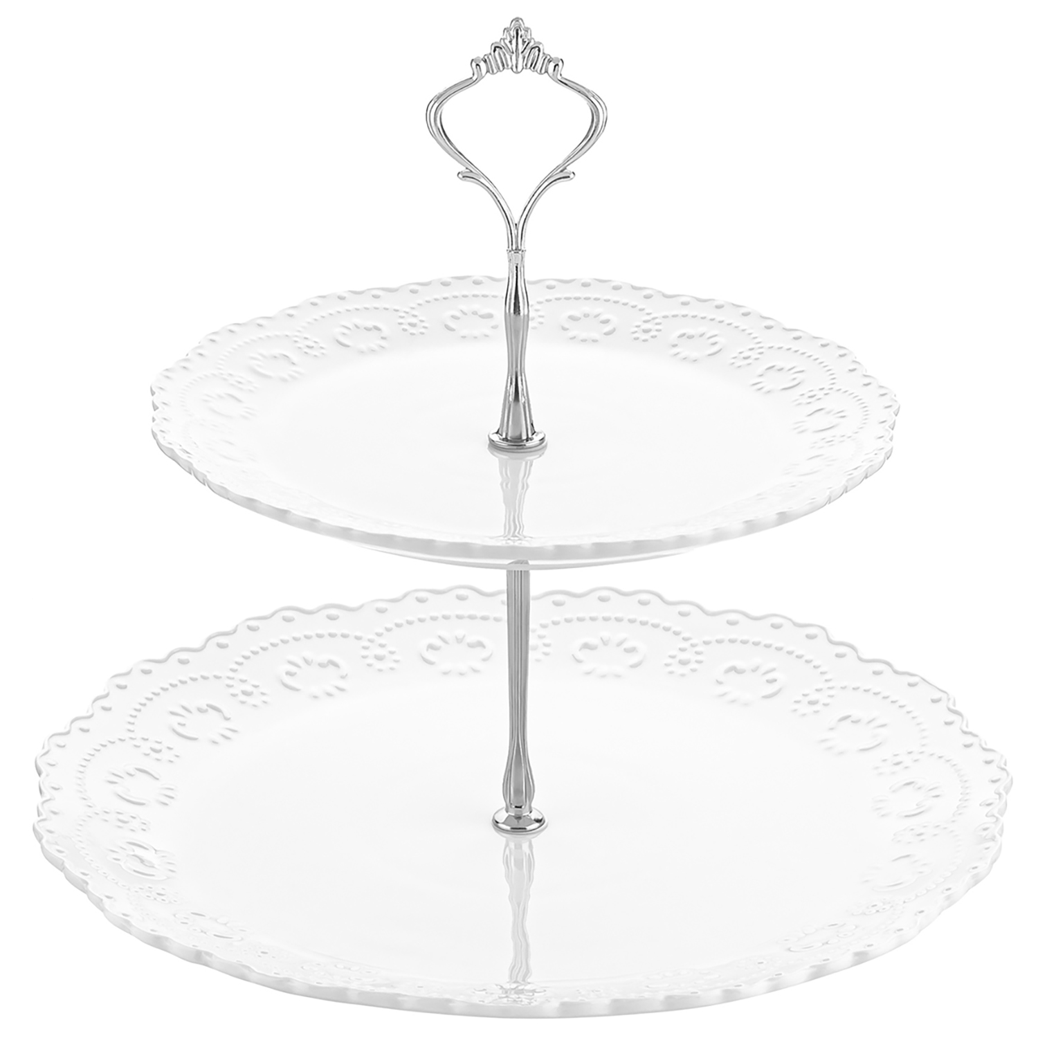 БЫЛО 1511 руб! Блюдо-этажерка 2-х ярусная 28*28*25 см