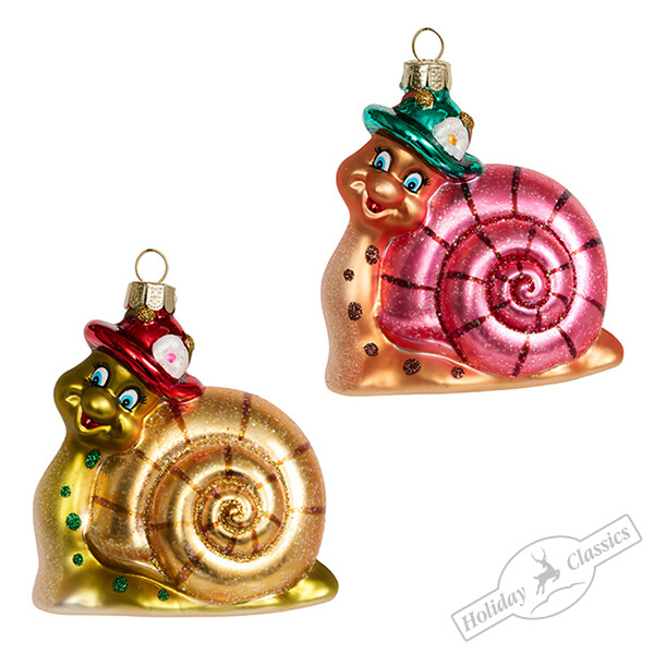 АКЦИЯ! 291руб. Было:548руб. Веселая улитка, асс. из 2-х (стекло) 8,5х5,5х8,5 см