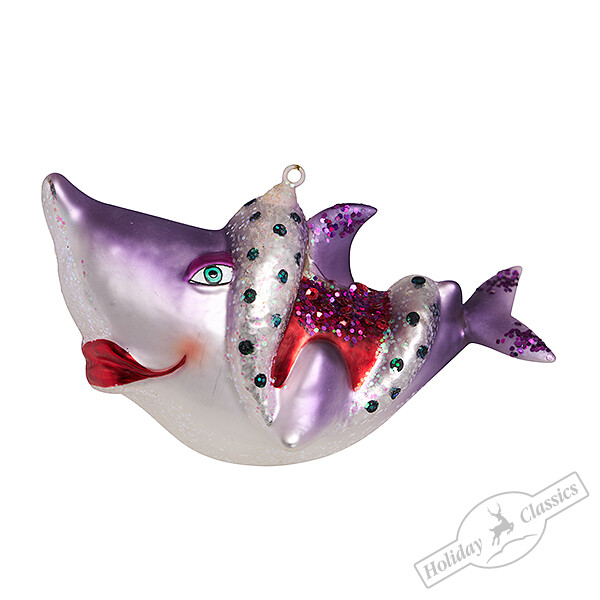 АКЦИЯ! 368руб. Было:694руб. Акула (стекло) 12,5х7,5х7 см