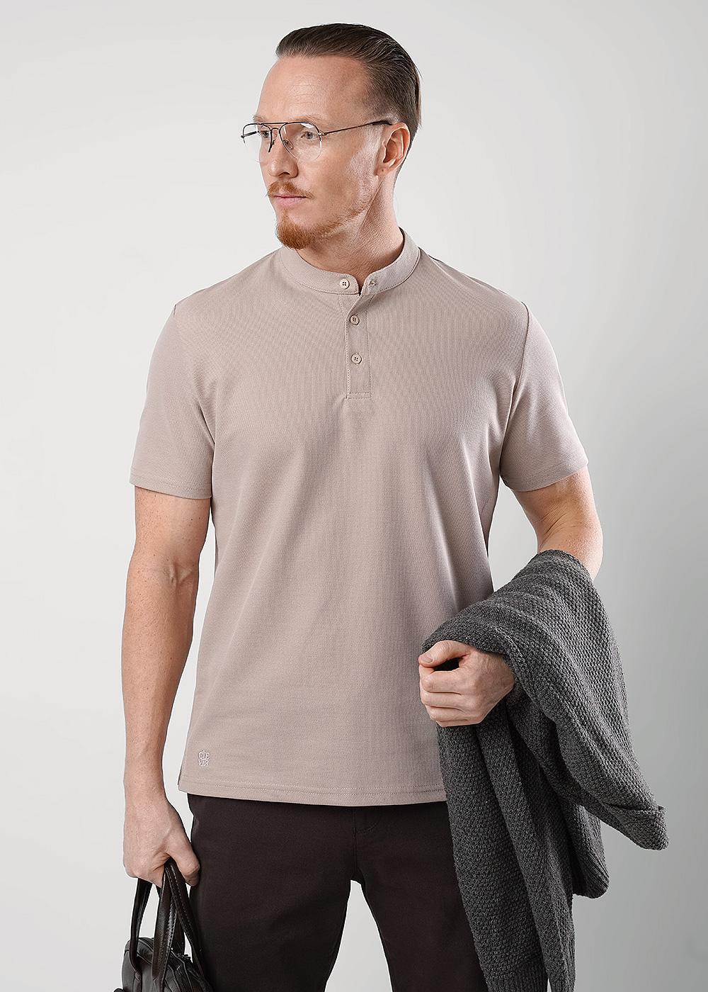 CLE 602399зз Футболка мужская 602399зз т.бежевый