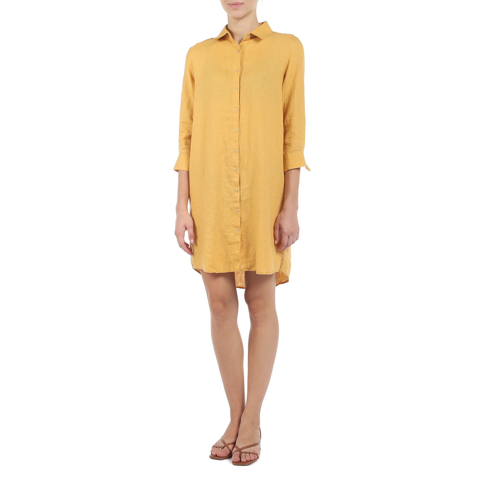 Женское платье-рубашка MAISON DAVID 2770248, желтый