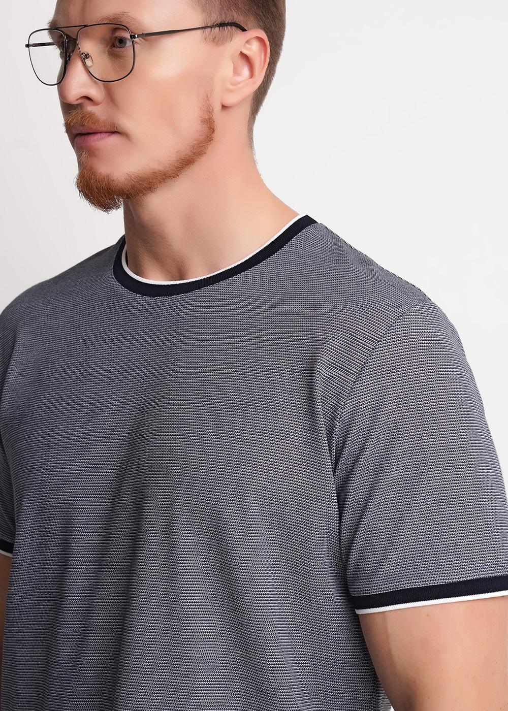 CLE 562538/04кжн Футболка мужская 562538/04кжн т.синий/белый