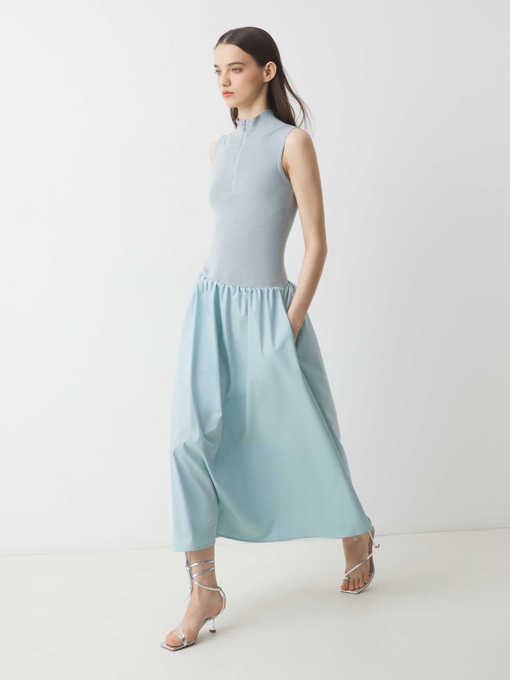 Женское платье MAISON DAVID 4521315, серо-голубой