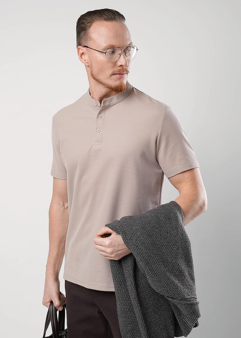 CLE 602399зз Футболка мужская 602399зз т.бежевый