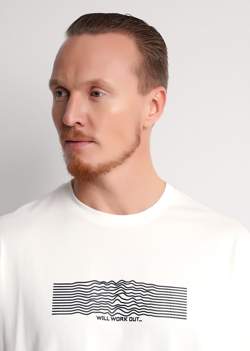 CLE 562509/04гг_п Футболка мужская 562509/04гг_п молочный