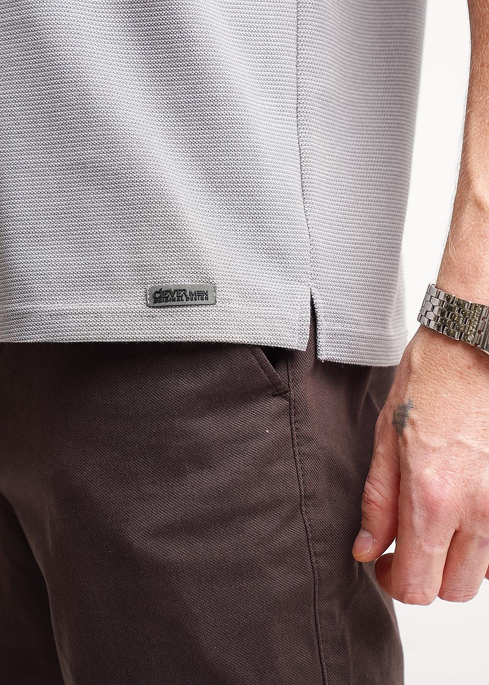 CLE 562655/04кжн maxi Поло мужское 562655/04кжн maxi серый/белый