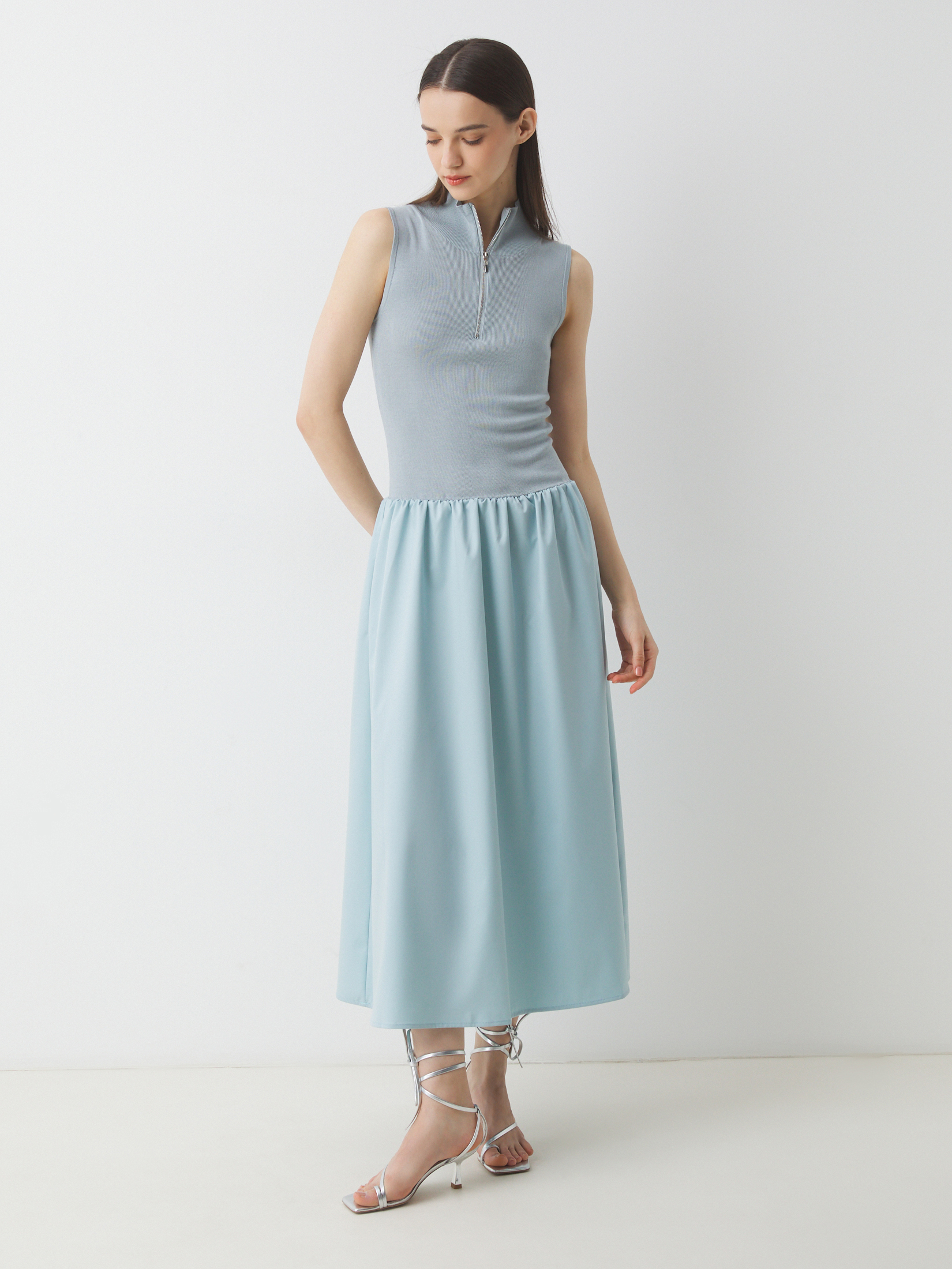 Женское платье MAISON DAVID 4521315, серо-голубой