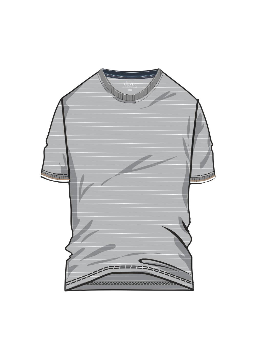 CLE 562538/04кжн Футболка мужская 562538/04кжн серый/белый