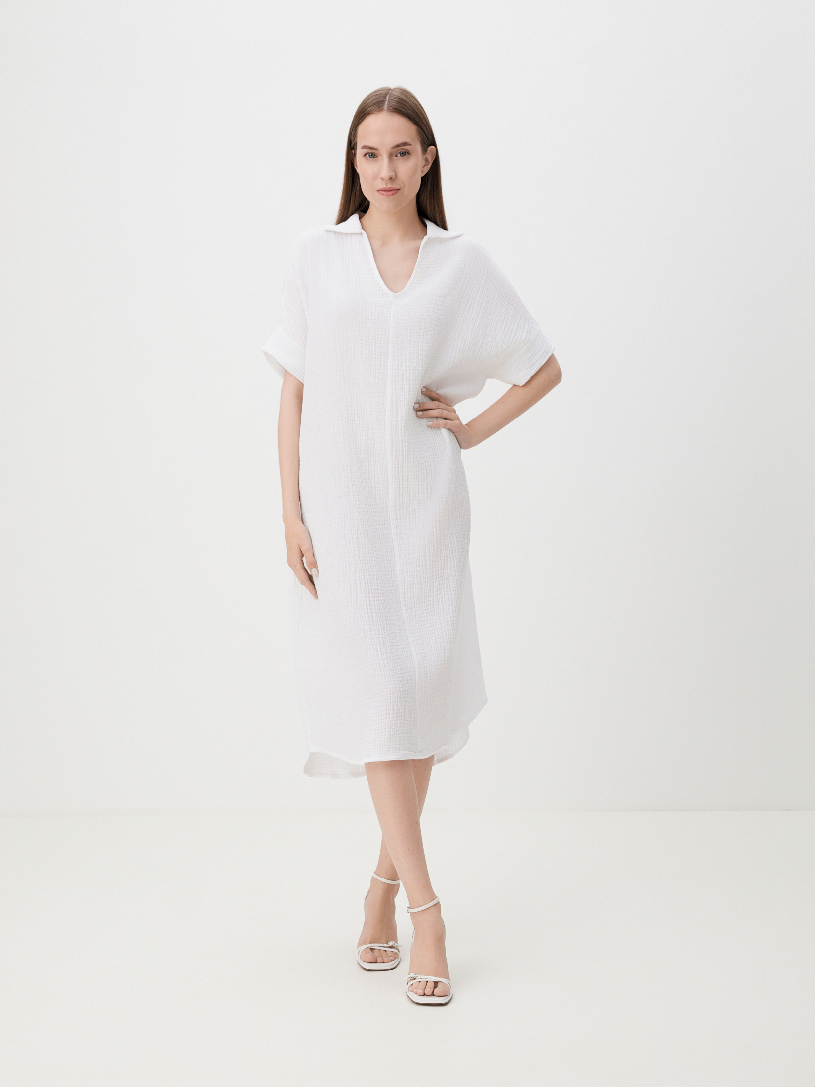 Женское платье из муслина MAISON DAVID 4244536, белый