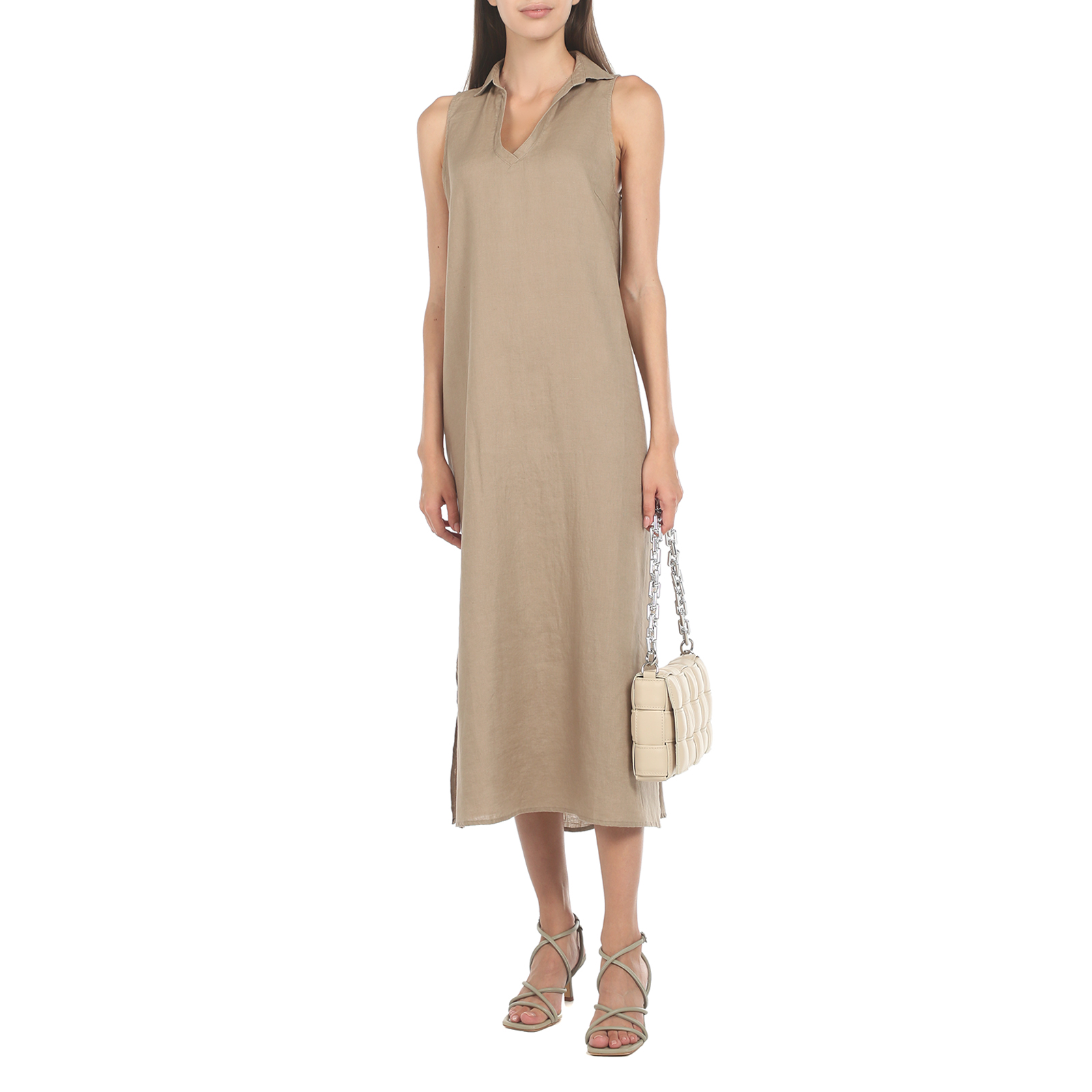 Женское платье MAISON DAVID 3210869, зеленовато-бежевый