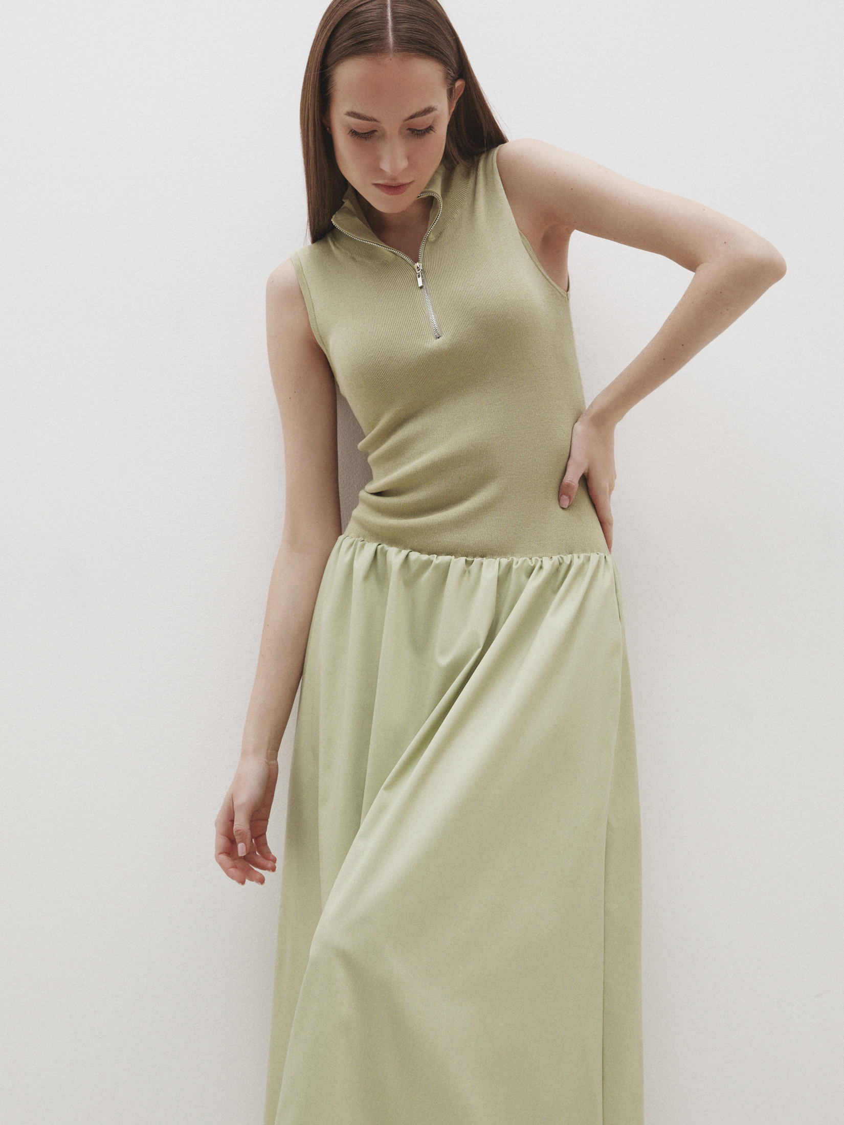 Женское платье MAISON DAVID 4521319, салатовый