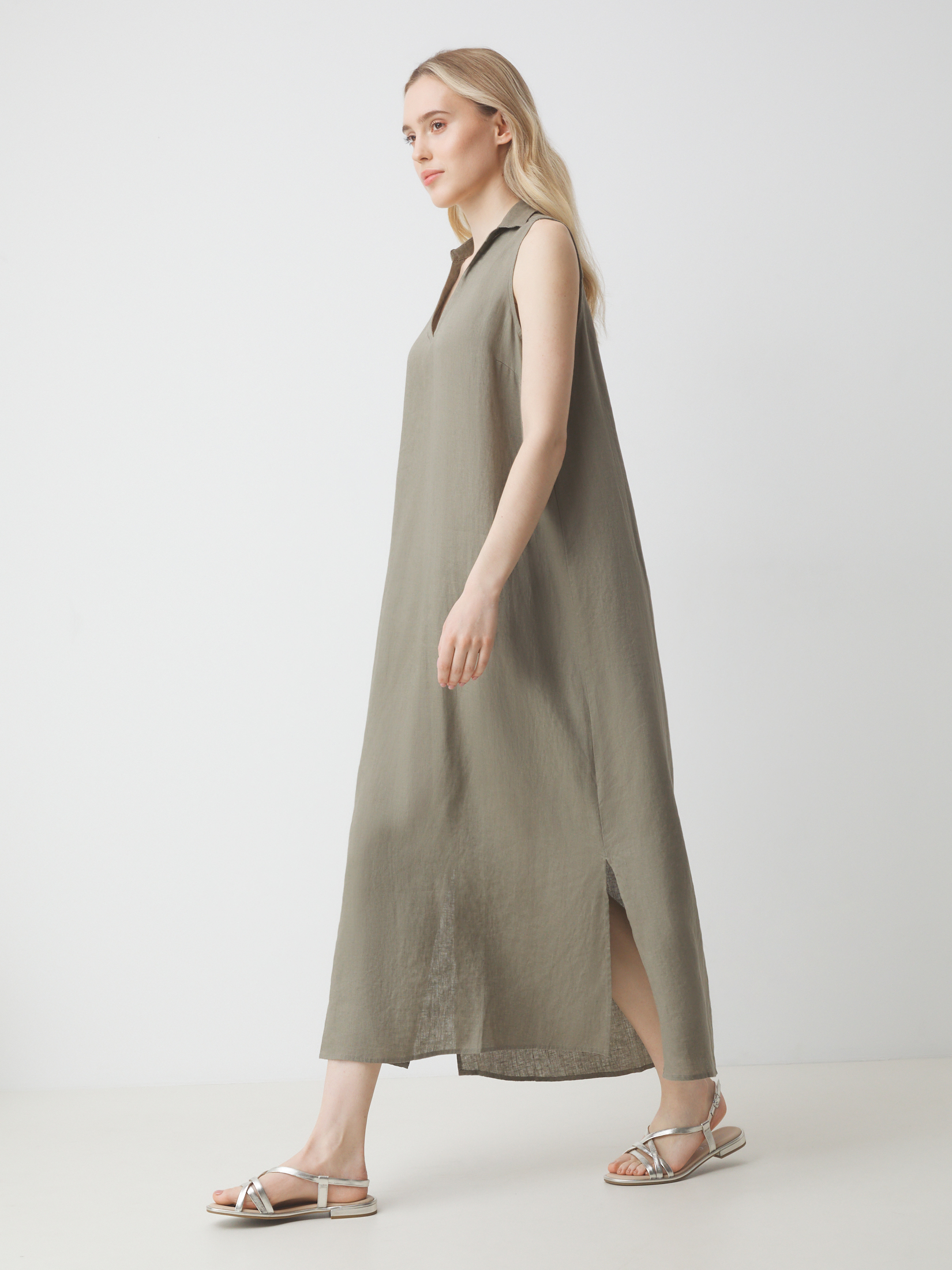 Женское платье MAISON DAVID 3210938, серо-зеленый