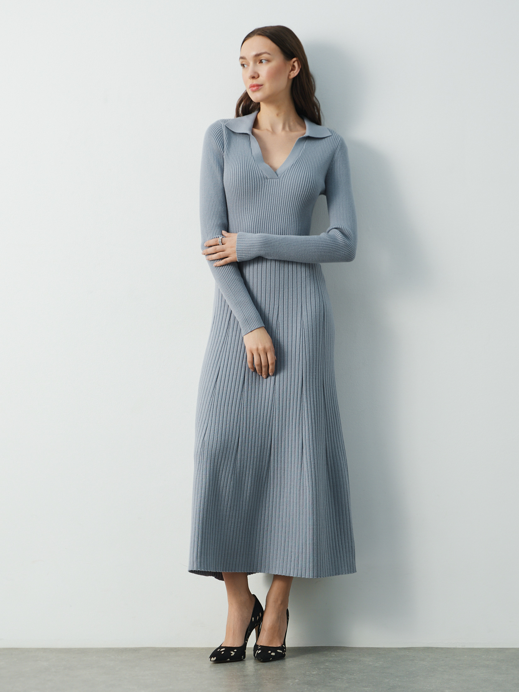 Женское платье MAISON DAVID 4507245, серо-голубой