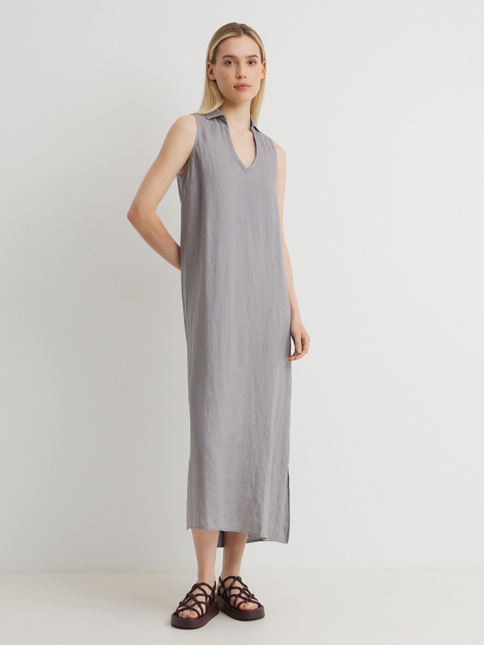 Женское платье MAISON DAVID 3033177, нейтральный серый