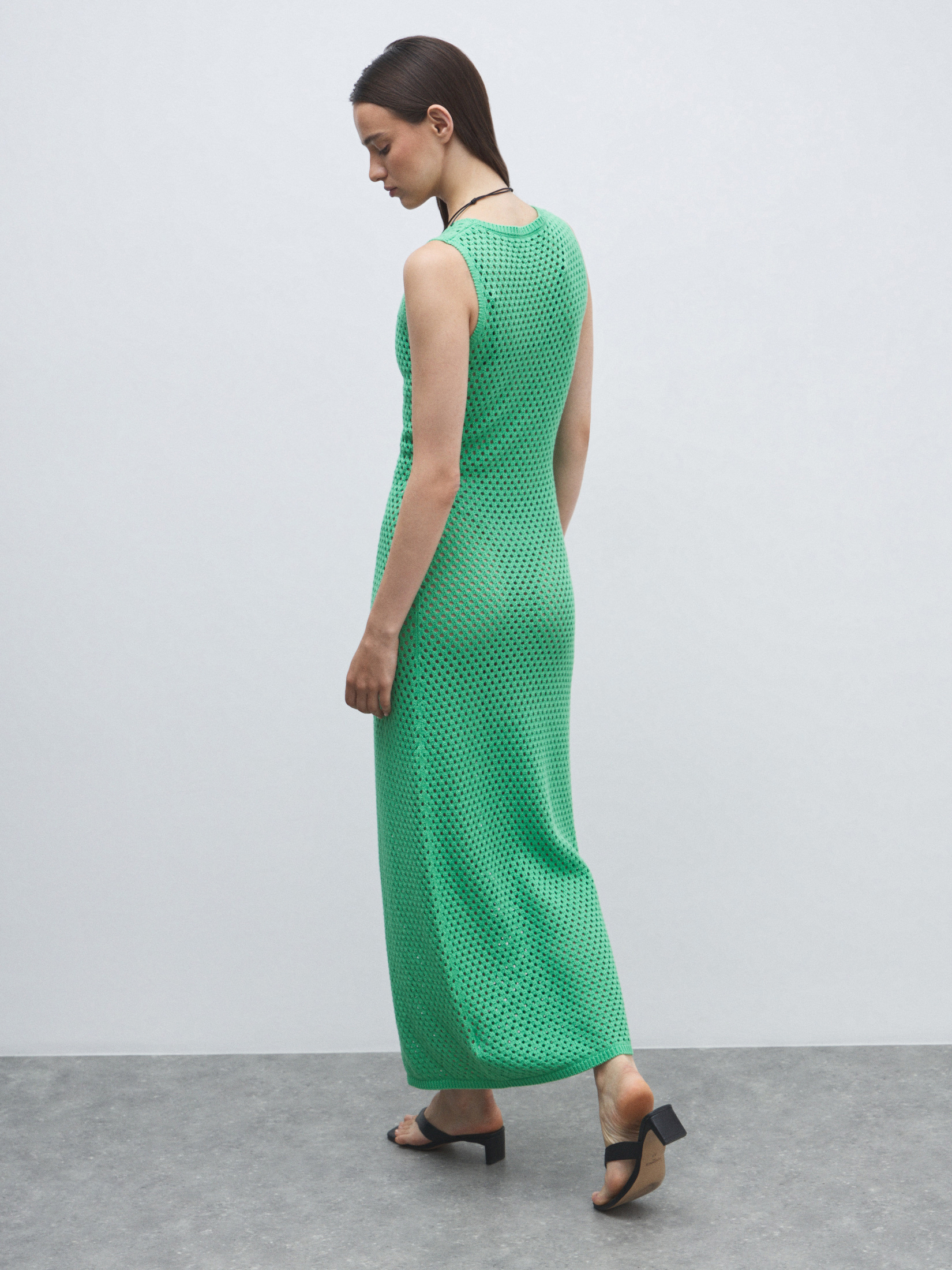 Женское платье кроше MAISON DAVID 4602099, светло-зеленый