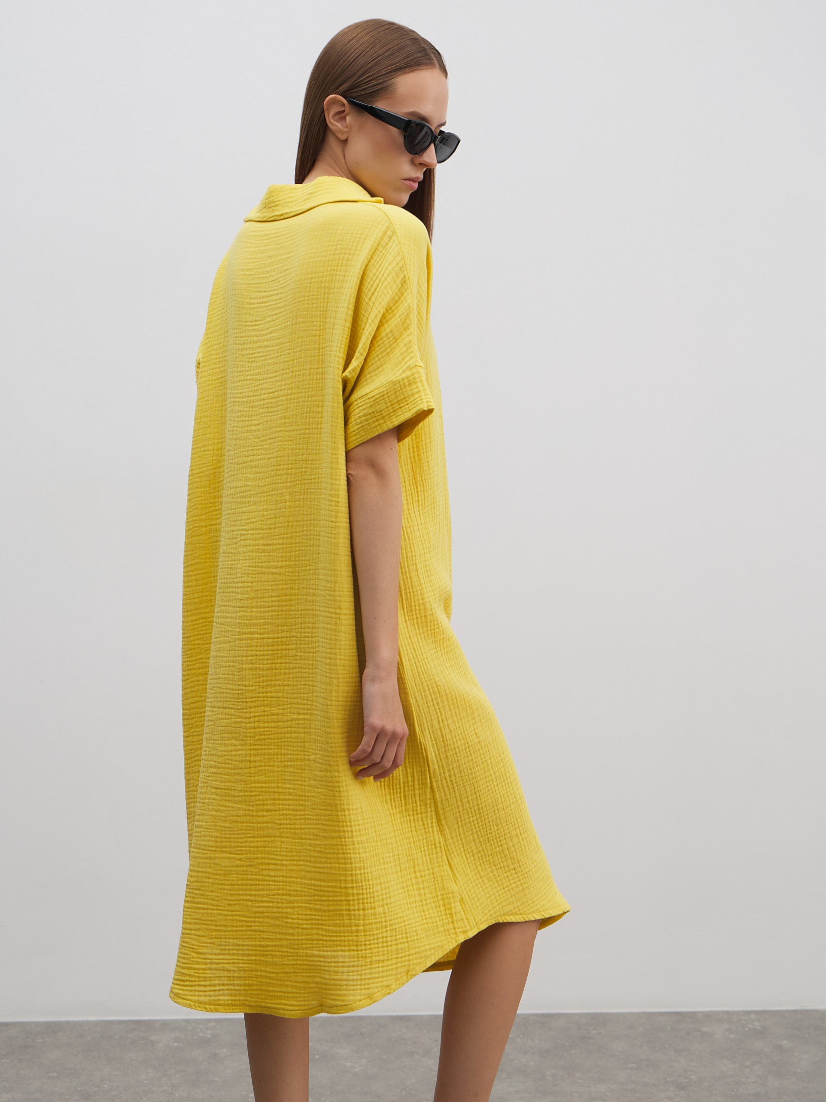 Женское платье из муслина MAISON DAVID 4835828, лимонный