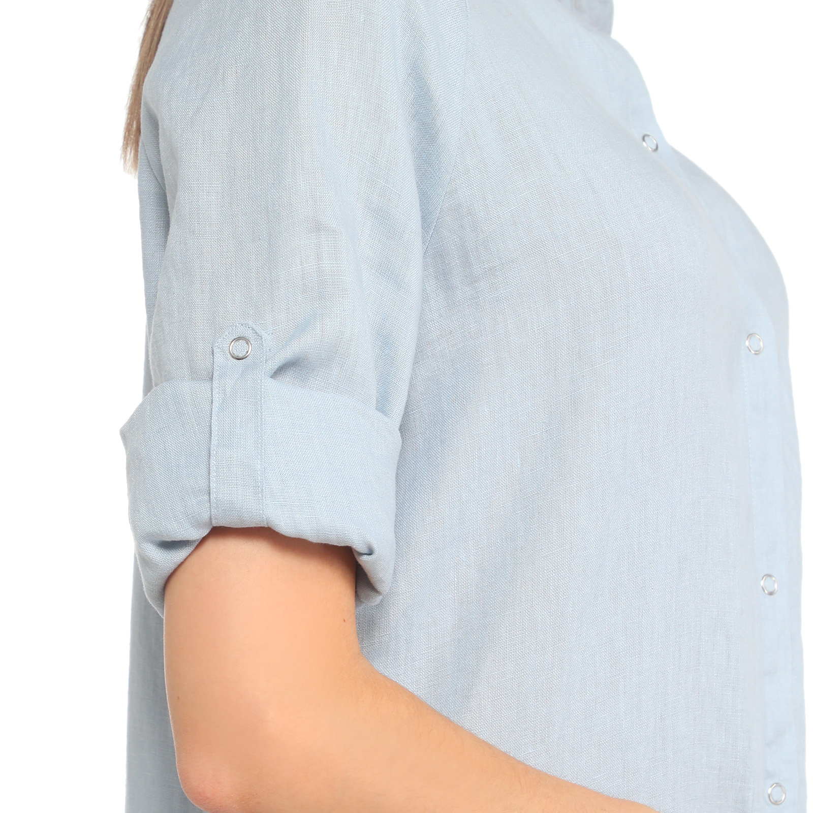 Женское платье-рубашка MAISON DAVID 3611557, светло-голубой