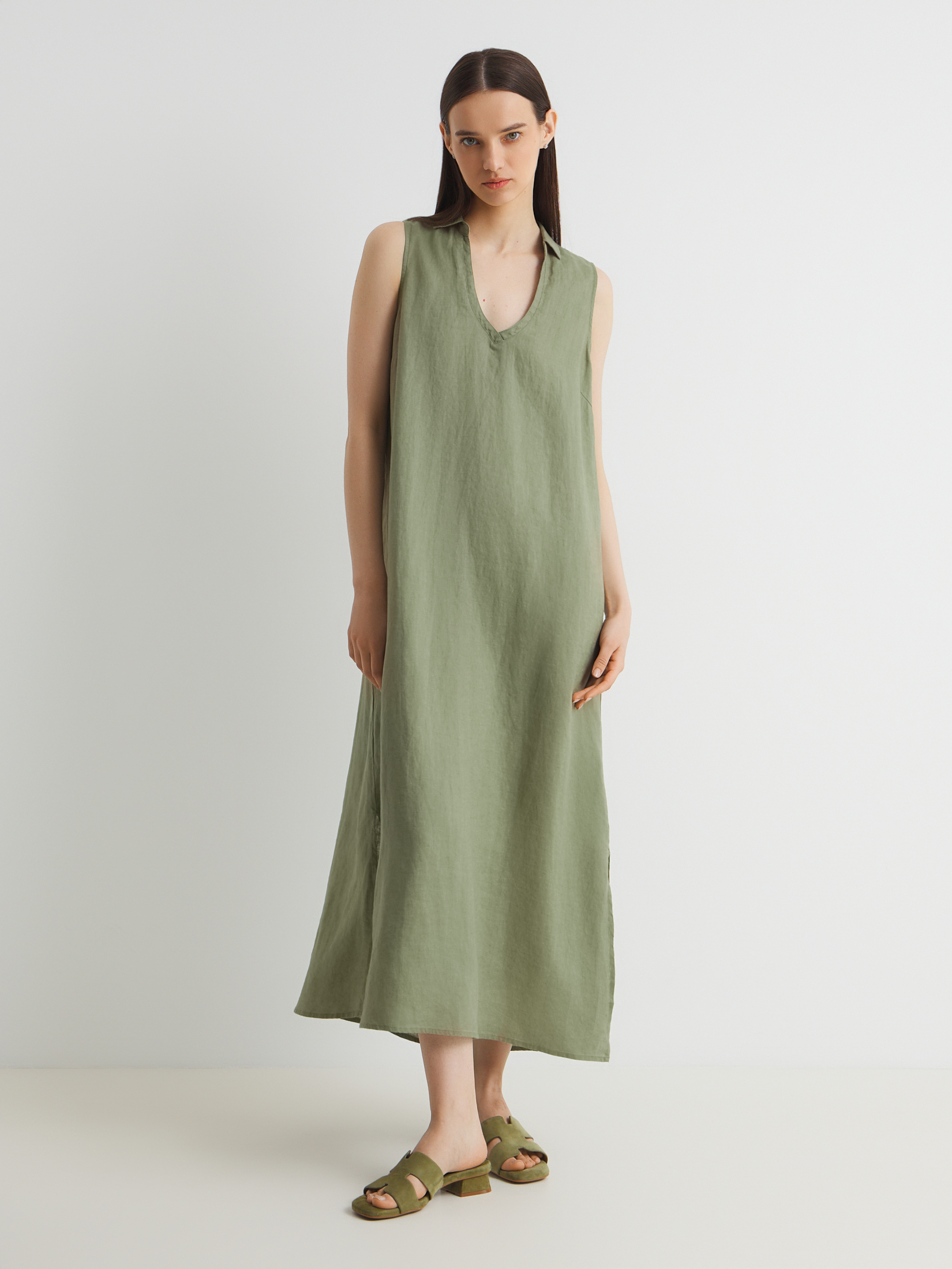 Женское платье MAISON DAVID 3210832, серовато-зеленый