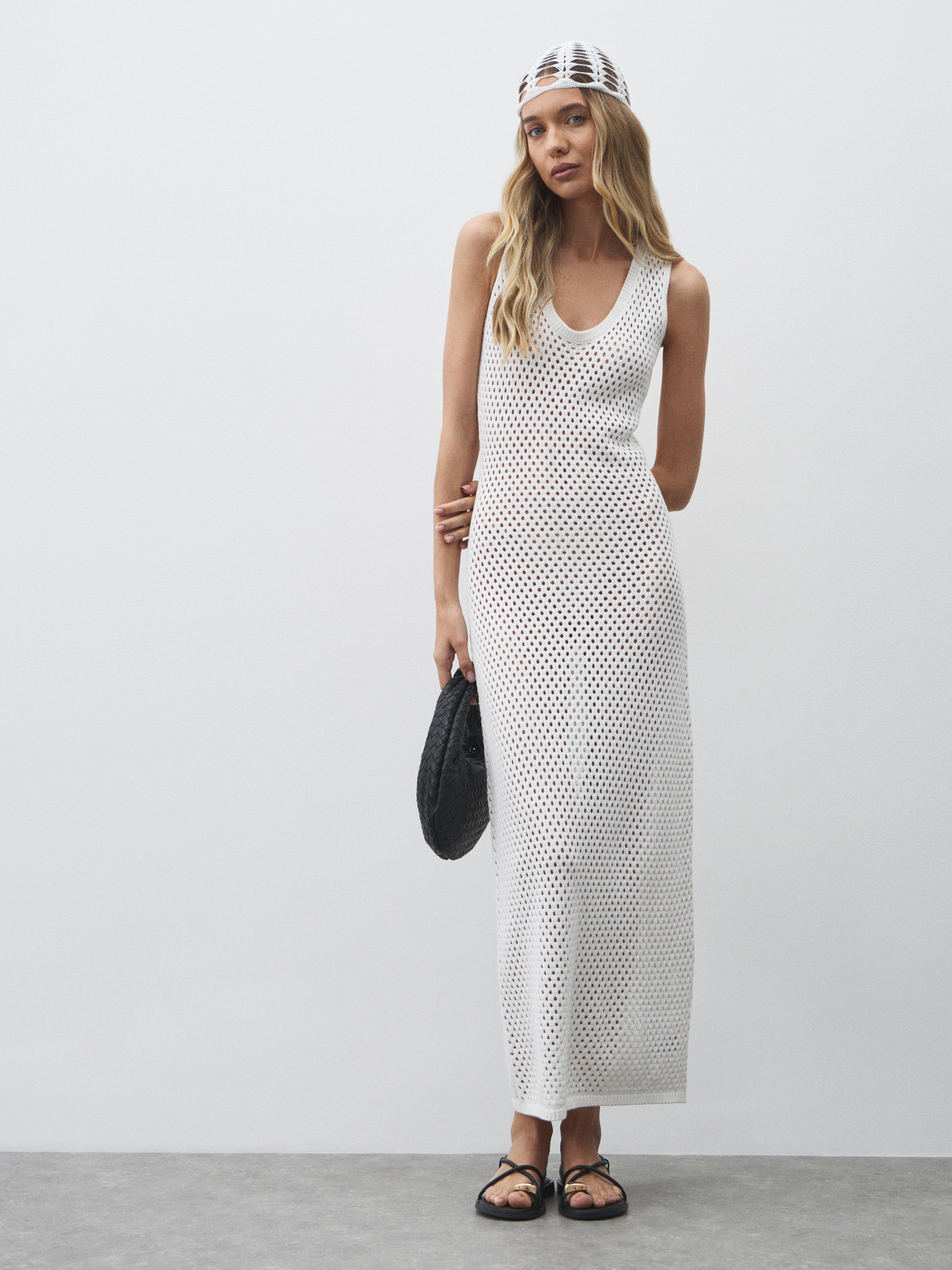 Женское платье кроше MAISON DAVID 4602069, белый