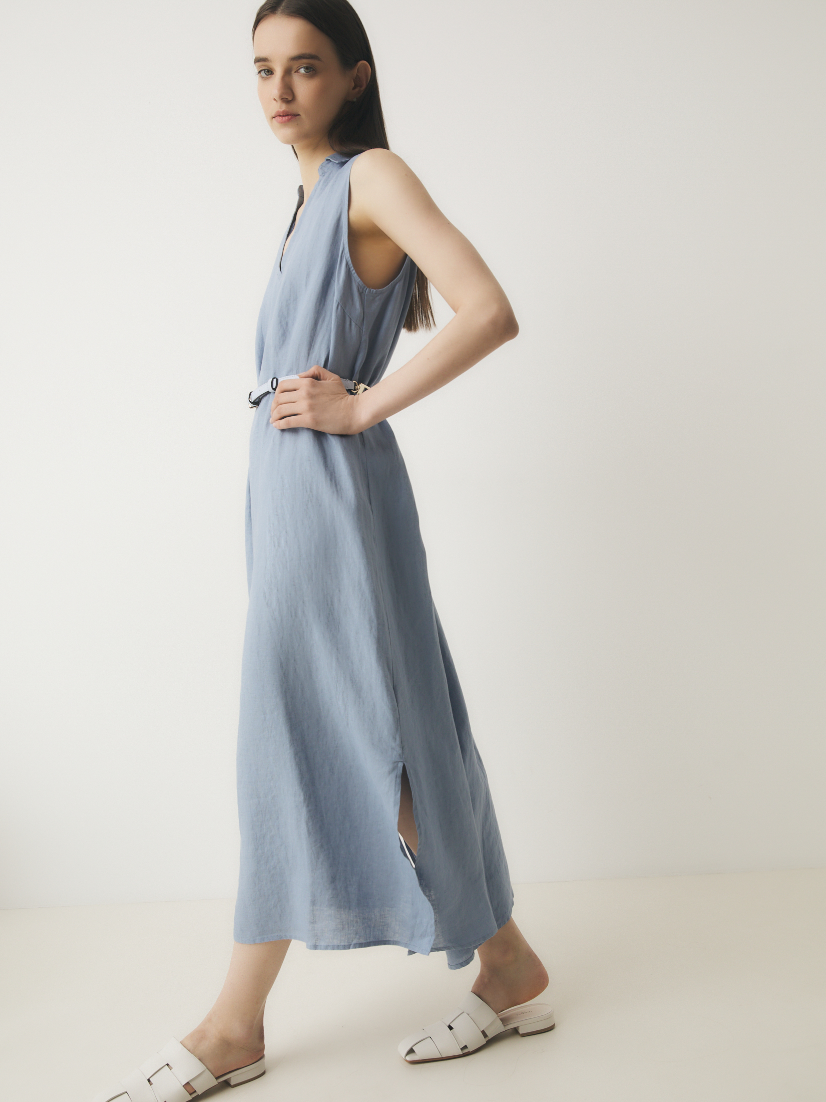 Женское платье MAISON DAVID 3210910, серо-голубой