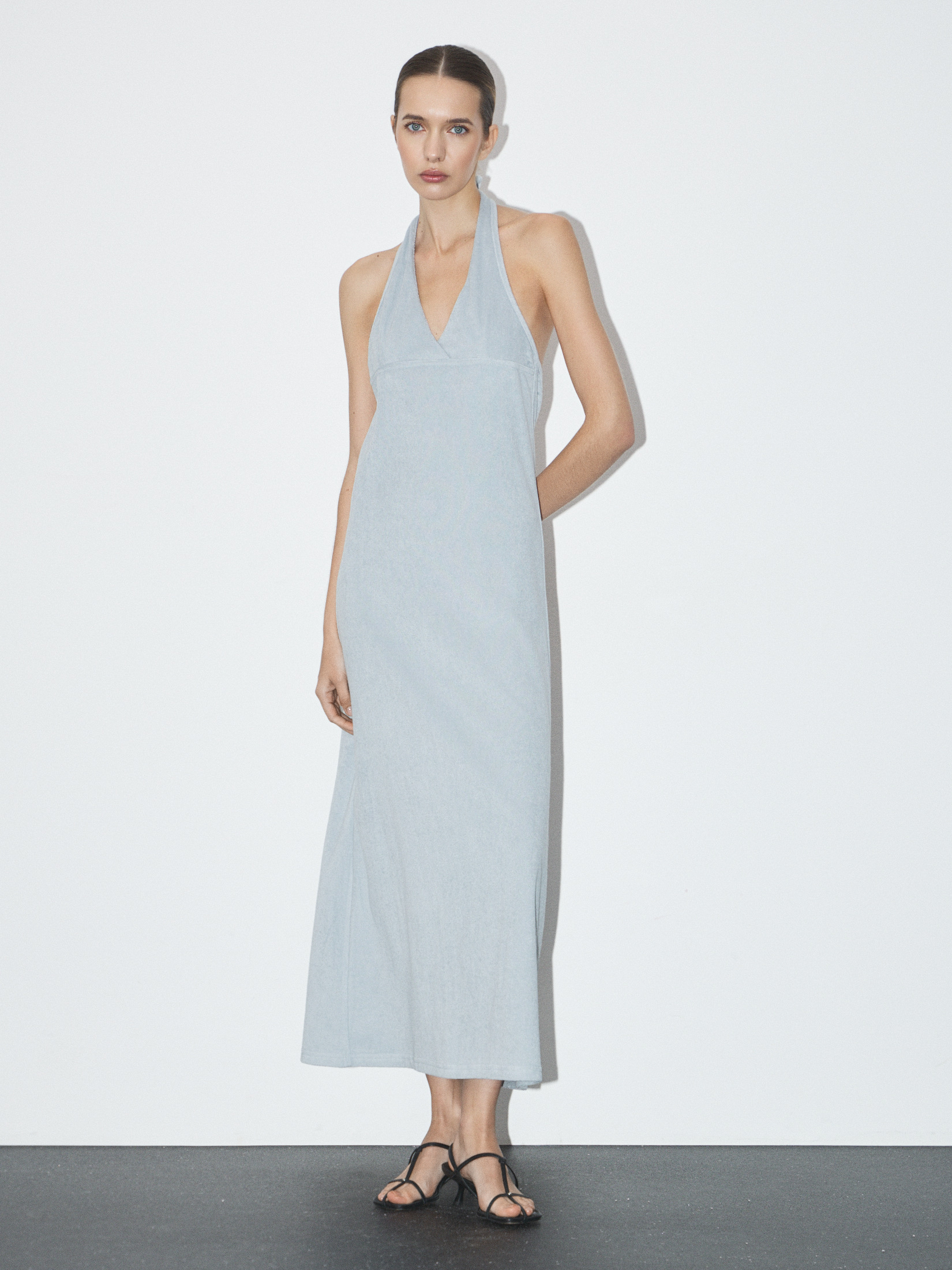 Женское платье MAISON DAVID 4502667, серо-голубой