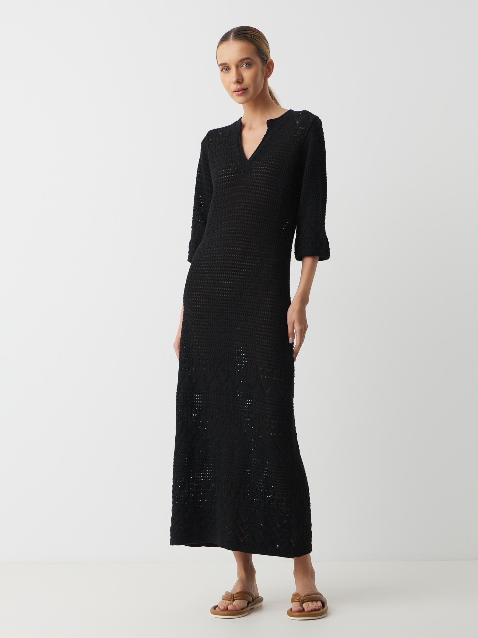 Женское платье кроше MAISON DAVID 4521208, черный