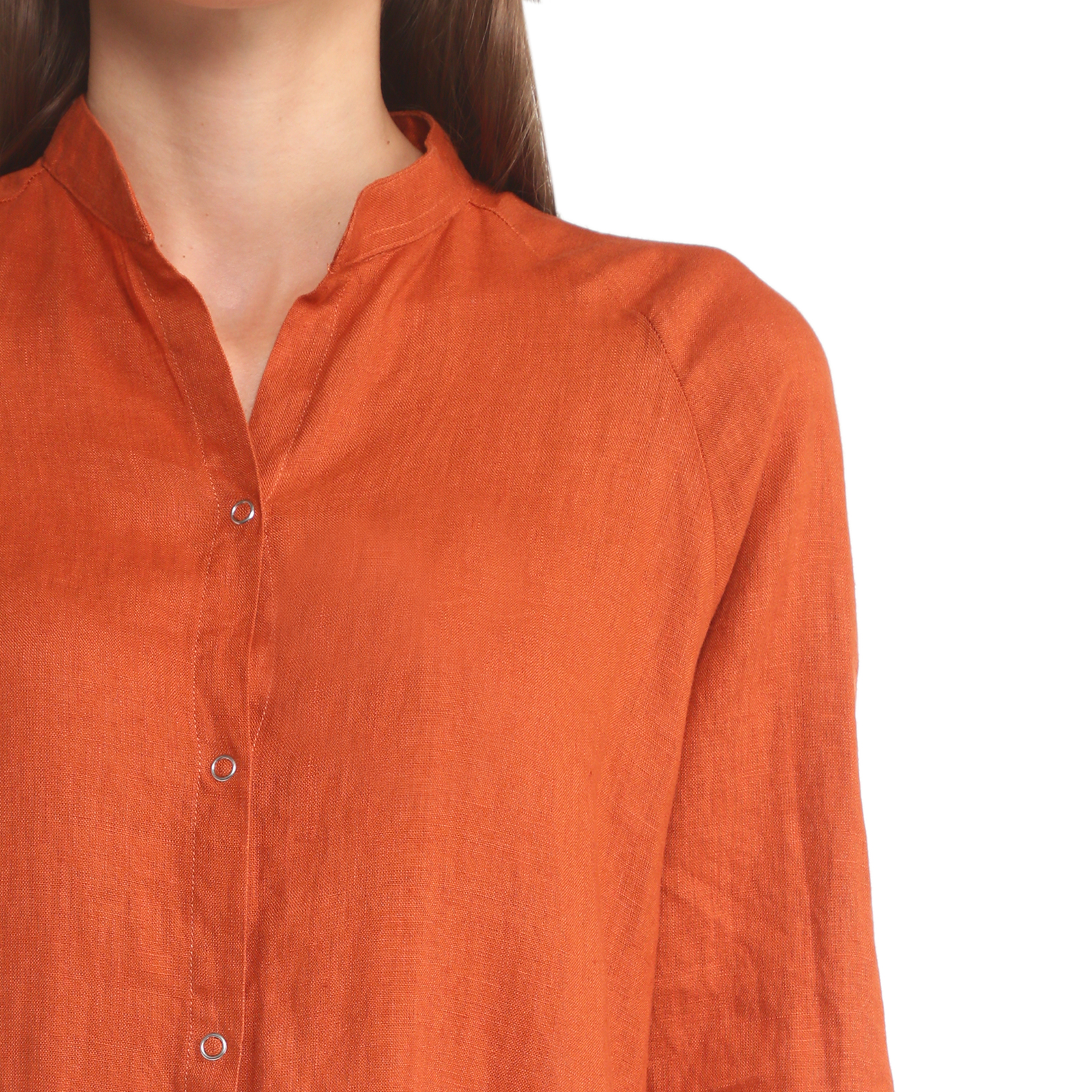 Женское платье-рубашка MAISON DAVID 3611550, коричнево-оранжевый