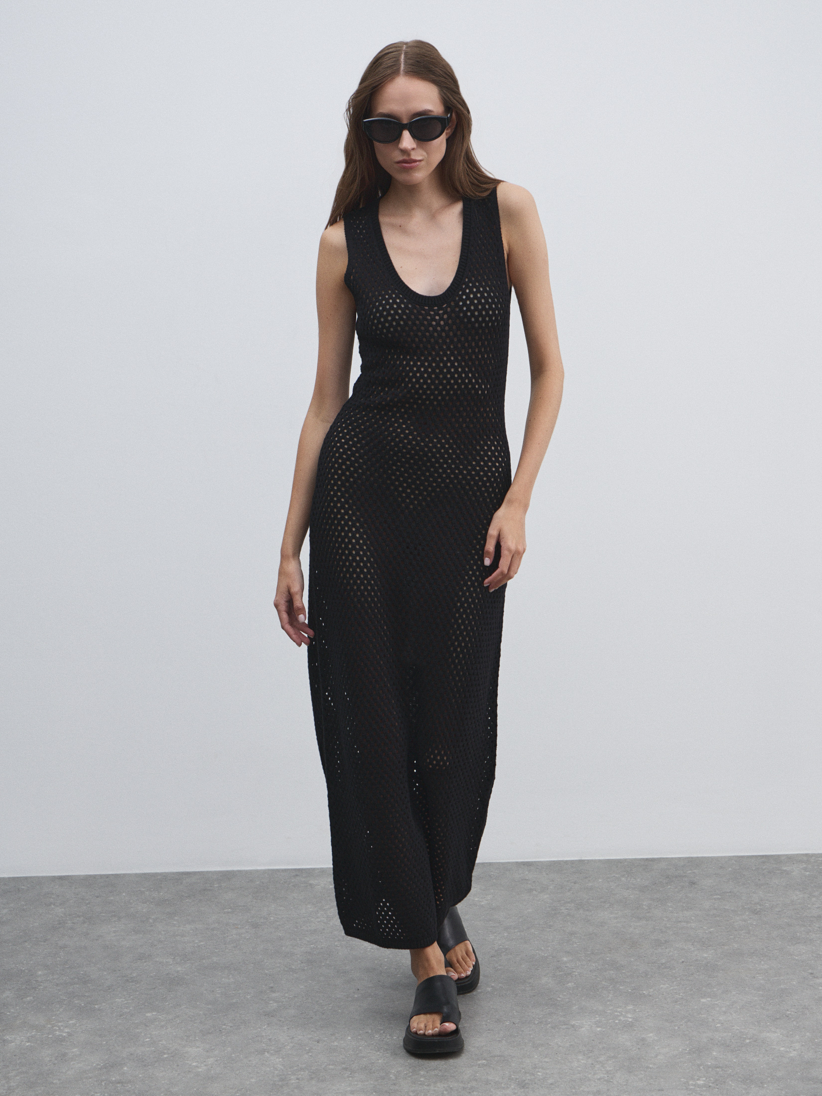 Женское платье кроше MAISON DAVID 4602084, черный