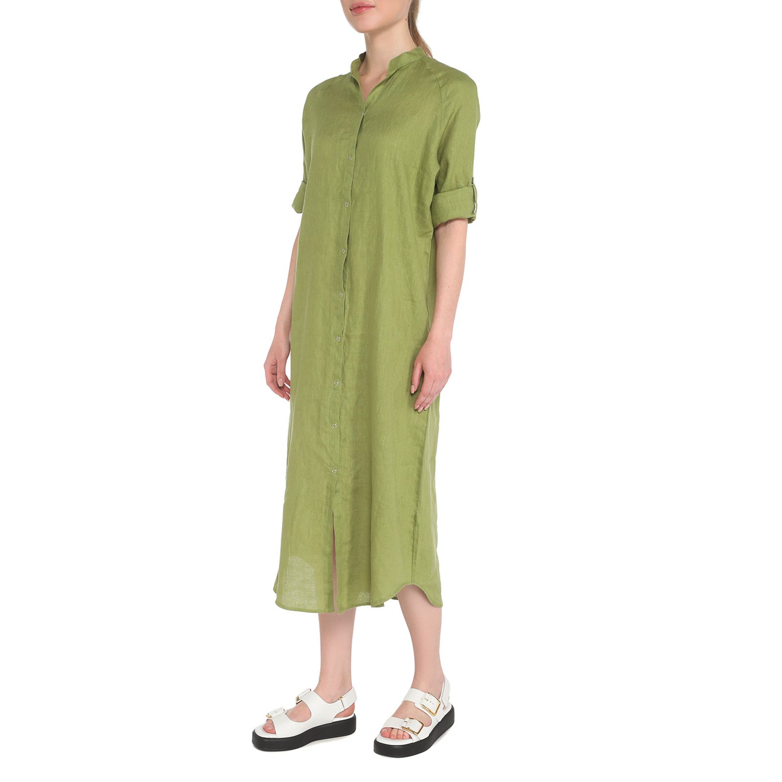 Женское платье-рубашка MAISON DAVID 3611547, салатовый