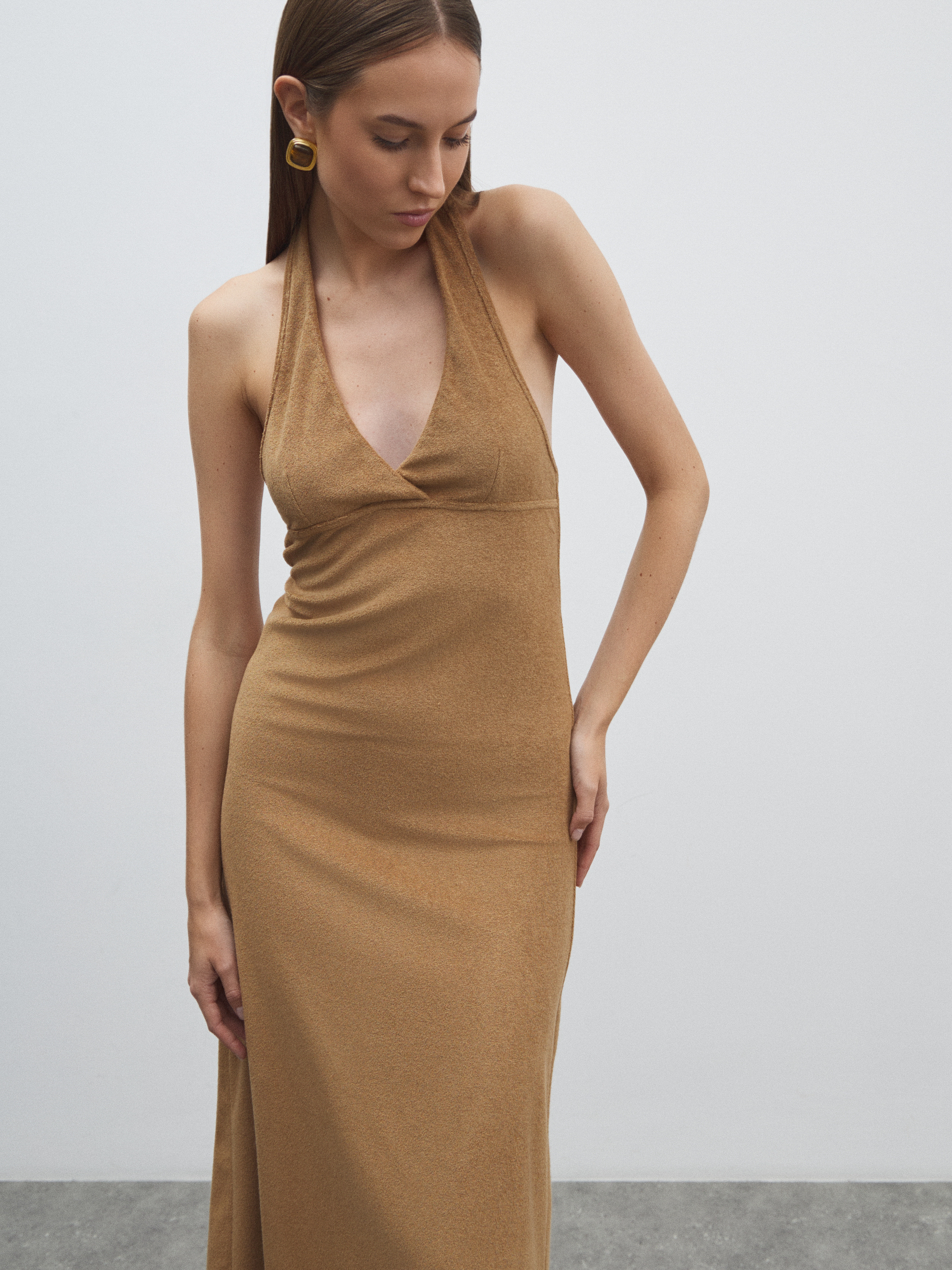 Женское платье MAISON DAVID 4502702, бежево-коричневый