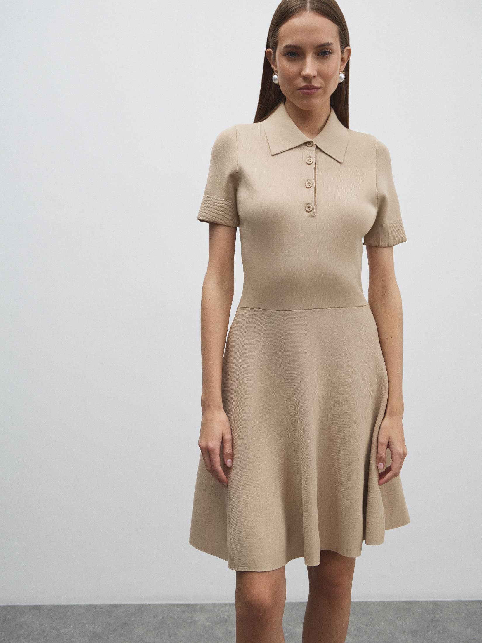 Женское платье MAISON DAVID 4602266, серо-бежевый