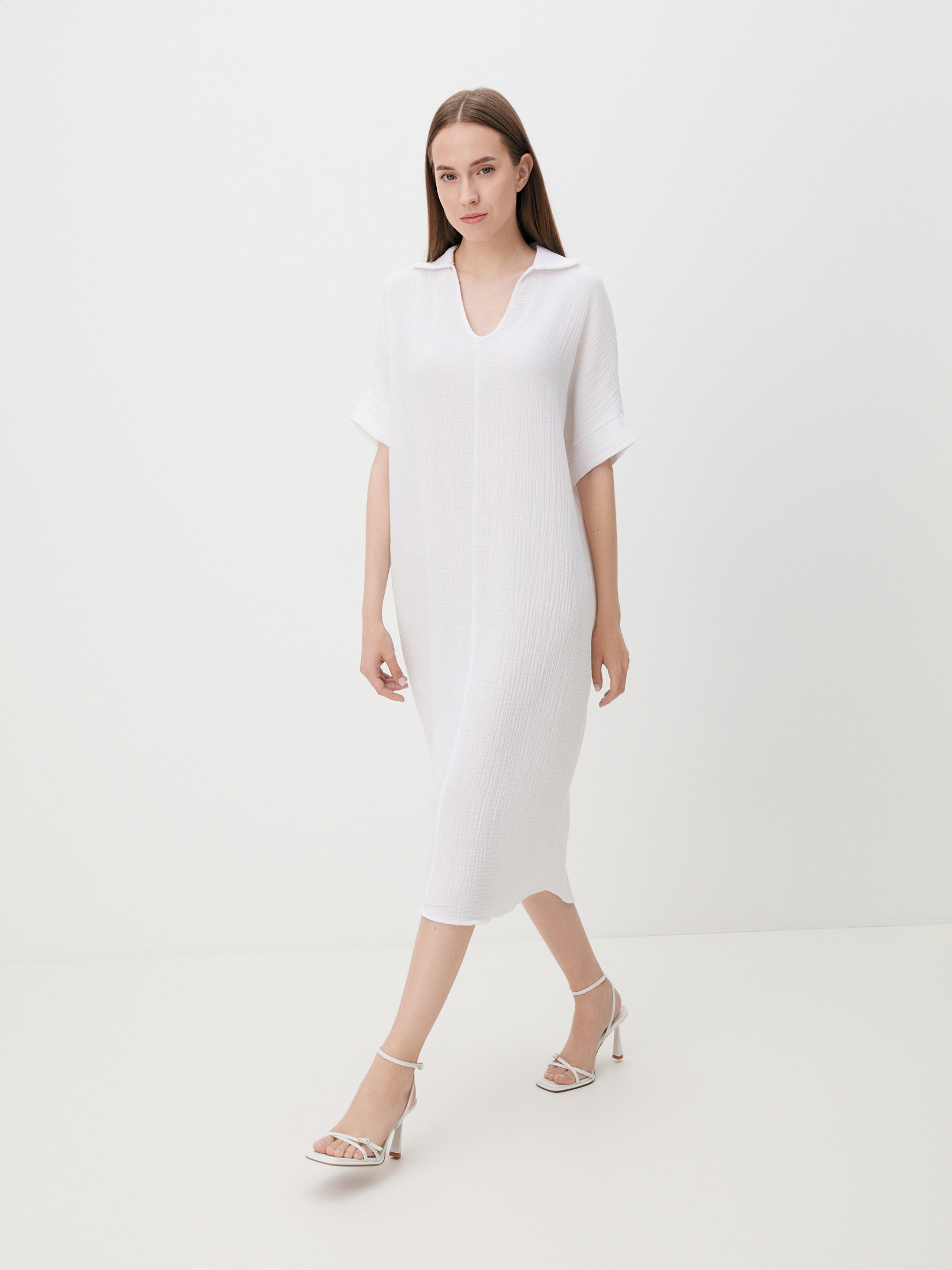 Женское платье из муслина MAISON DAVID 4244536, белый