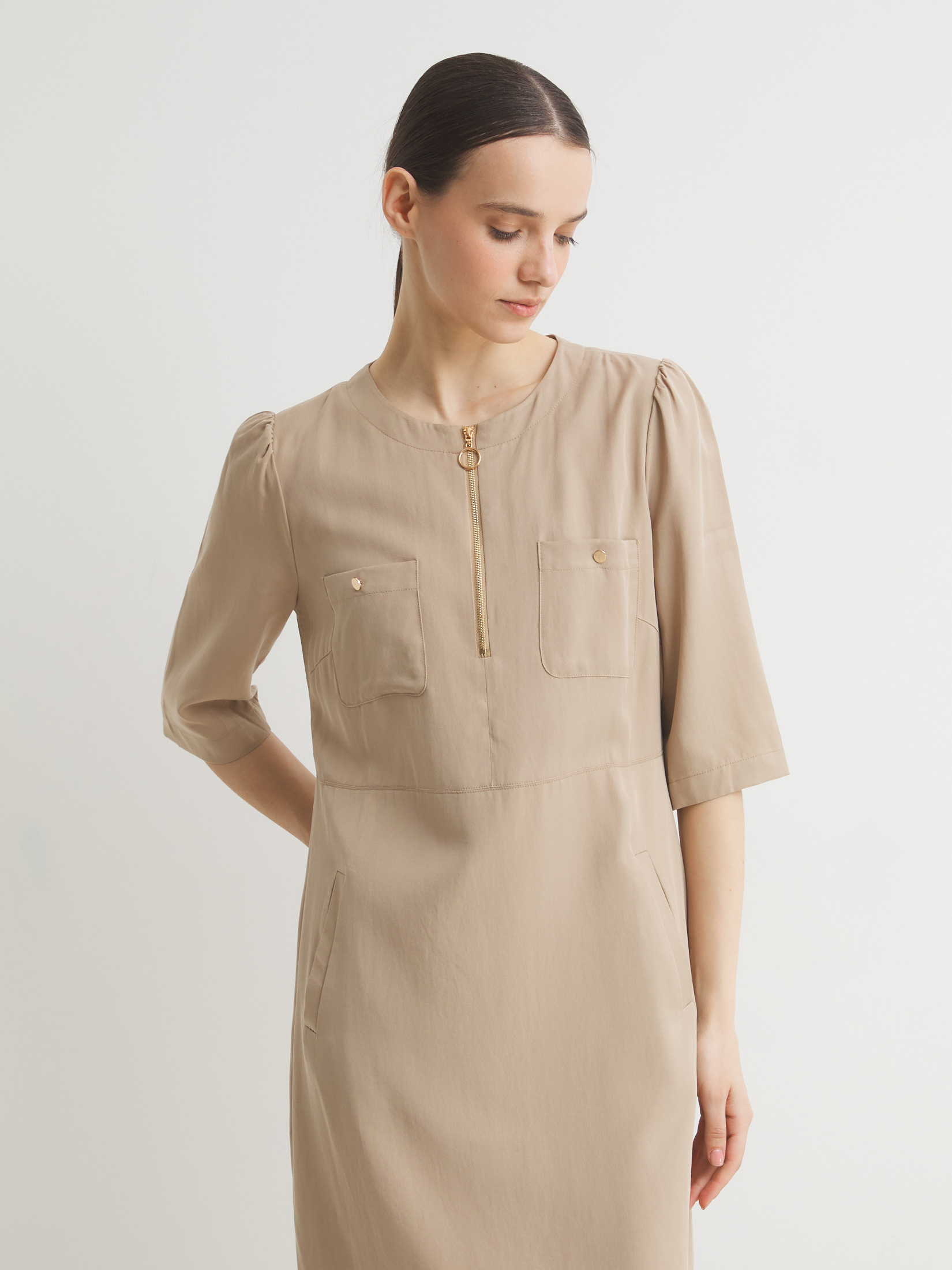 Женское платье MAISON DAVID 4355500, светло-коричневый