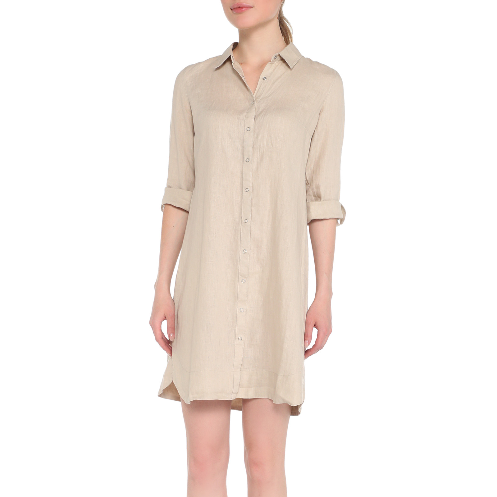 Женское платье-рубашка MAISON DAVID 3611635, светло-бежевый