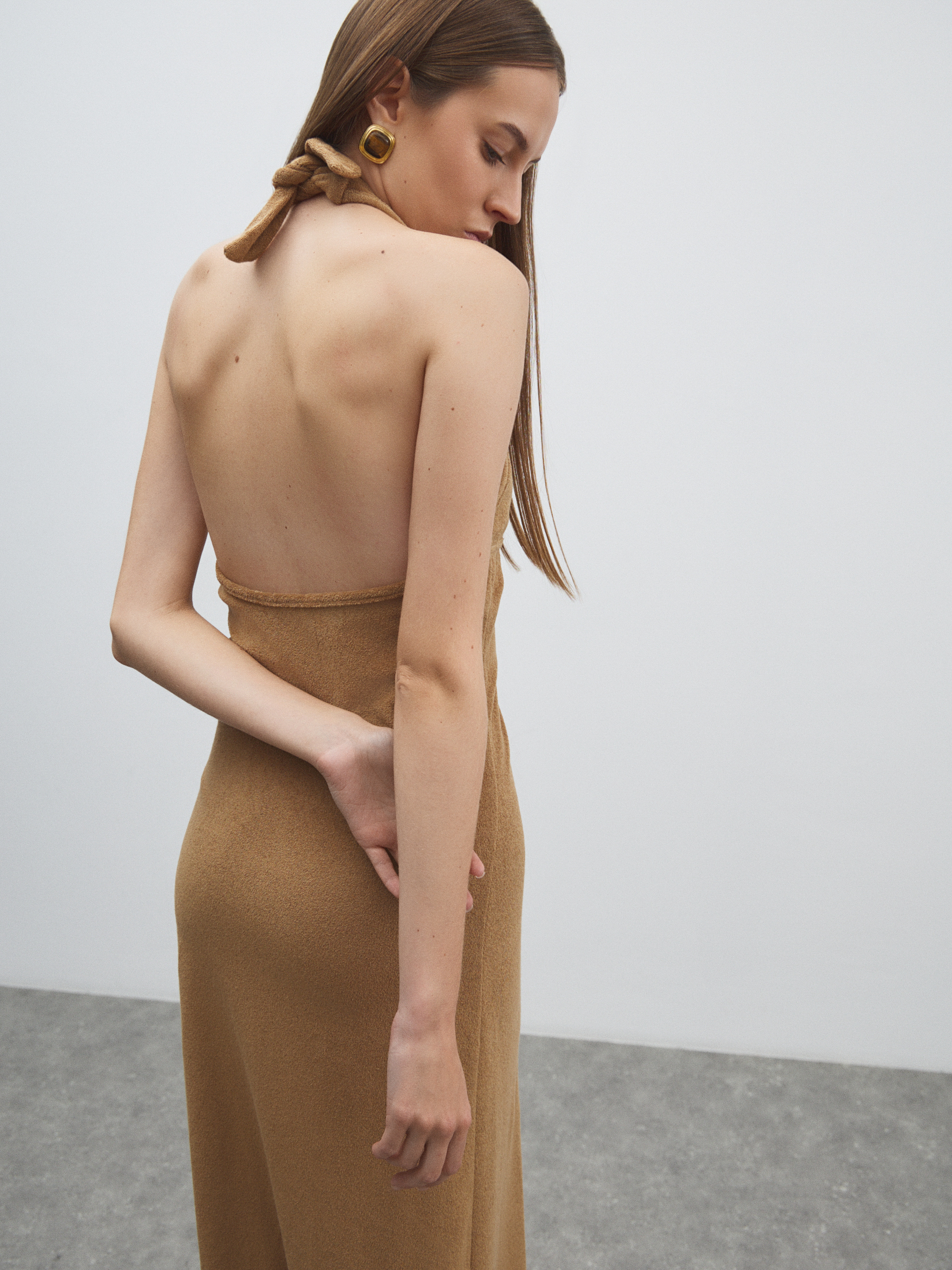 Женское платье MAISON DAVID 4502702, бежево-коричневый