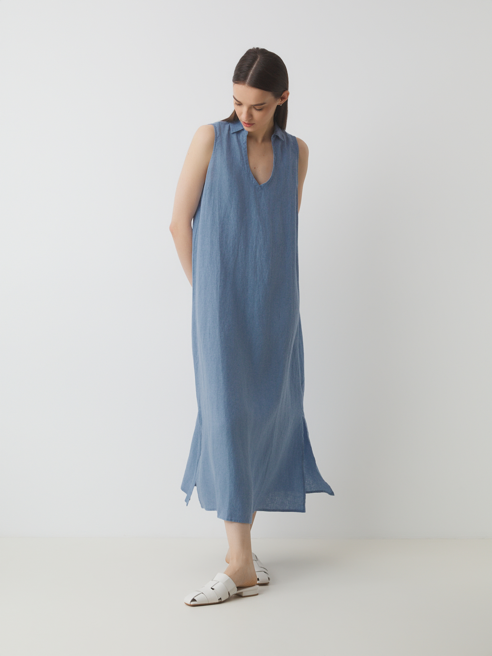 Женское платье MAISON DAVID 3210910, серо-голубой