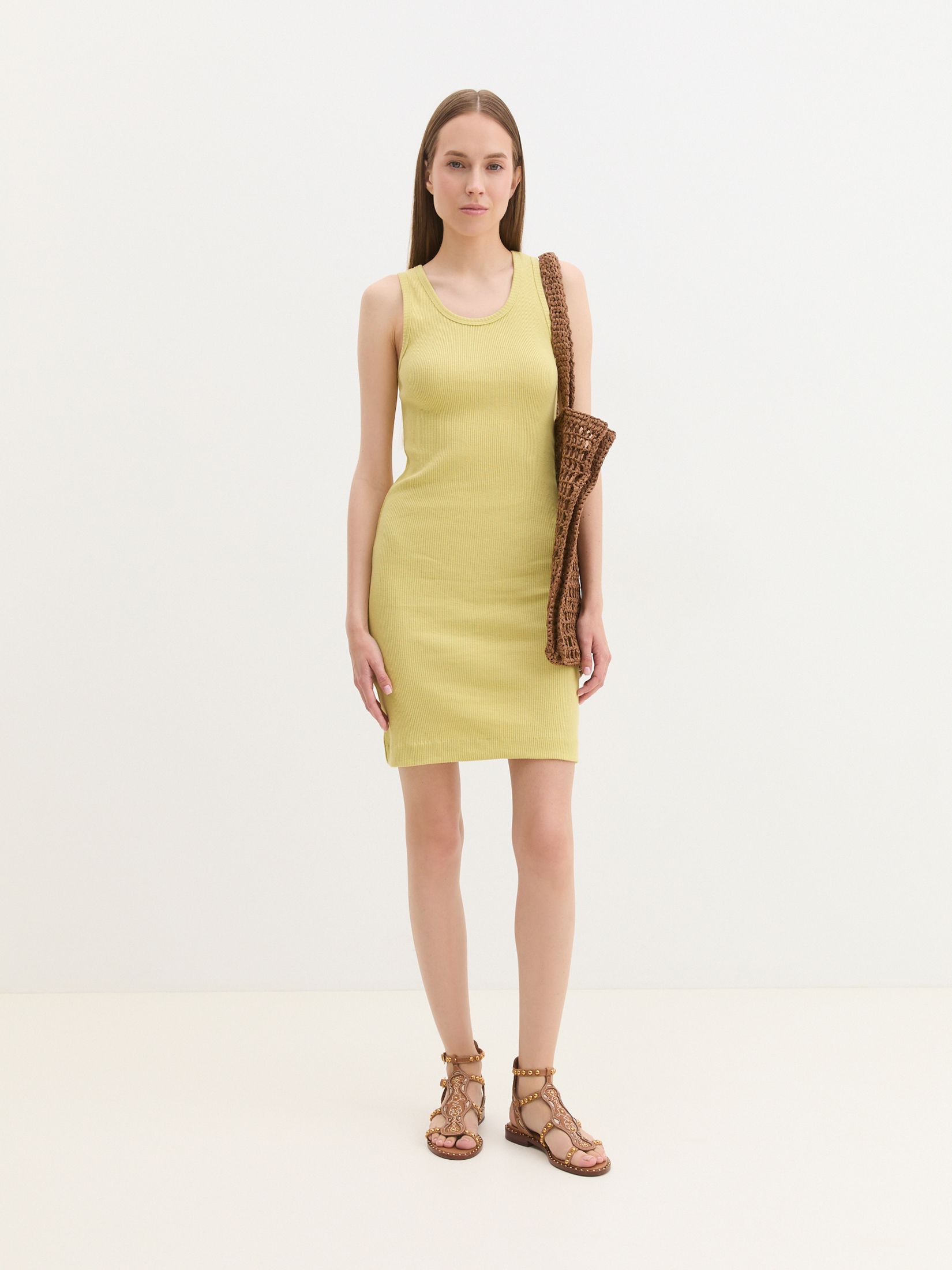 Женское платье MAISON DAVID 4213054, желто-зеленый