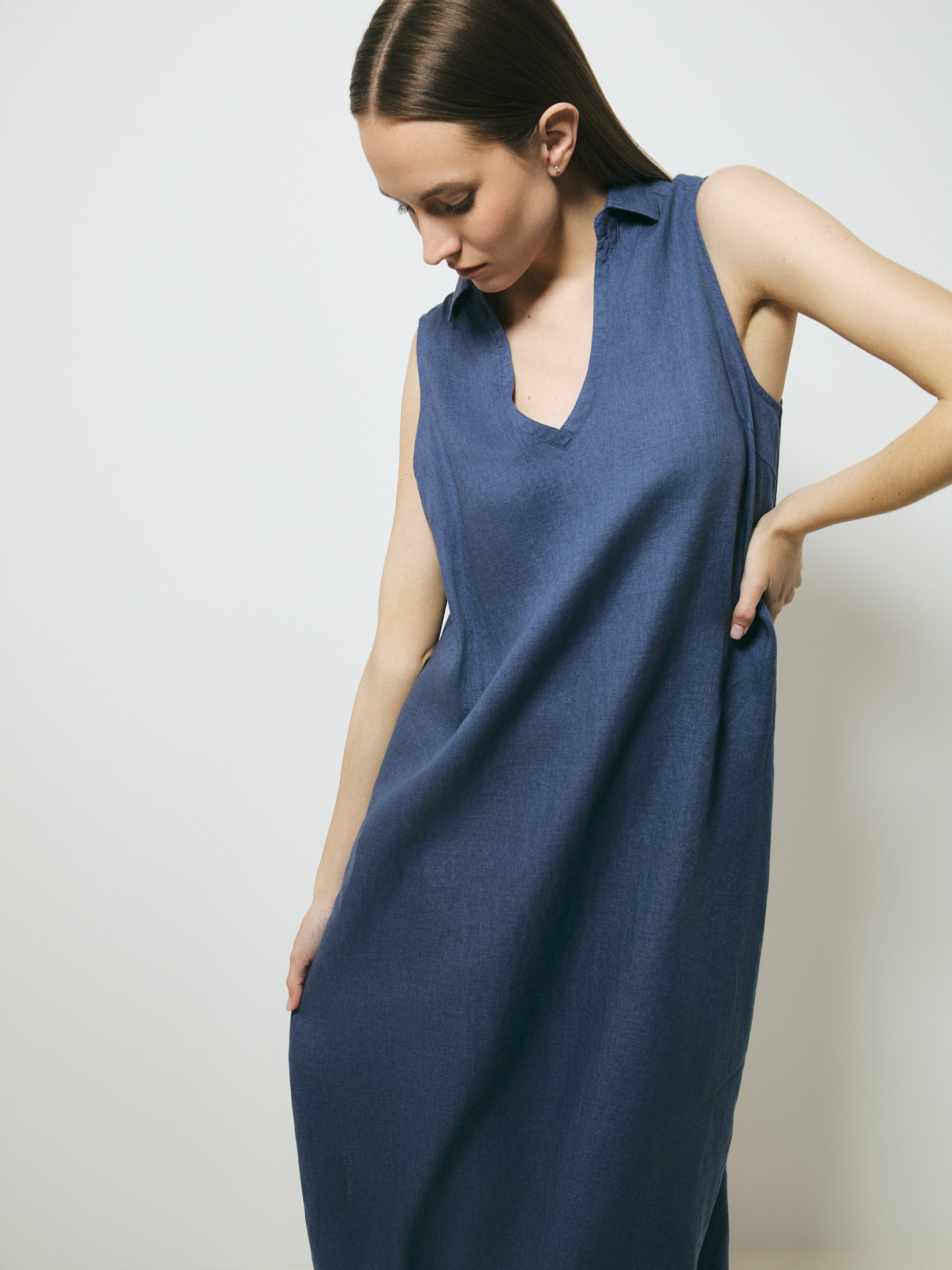 Женское платье MAISON DAVID 3033212, серовато-синий