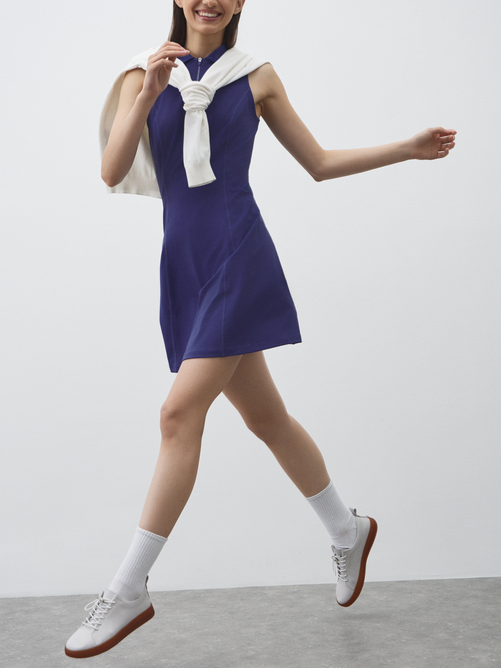 Женское платье поло MAISON DAVID 4603668, фиолетово-синий