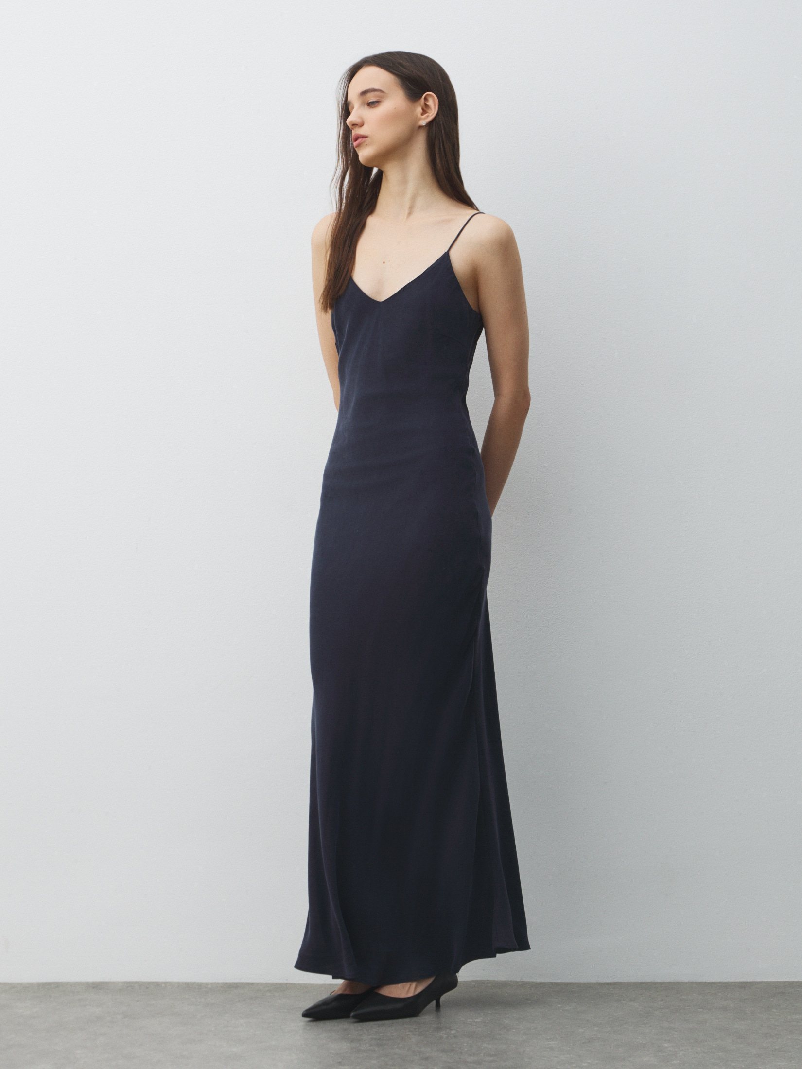 Женское вечернее платье MAISON DAVID 4582329, темно-синий