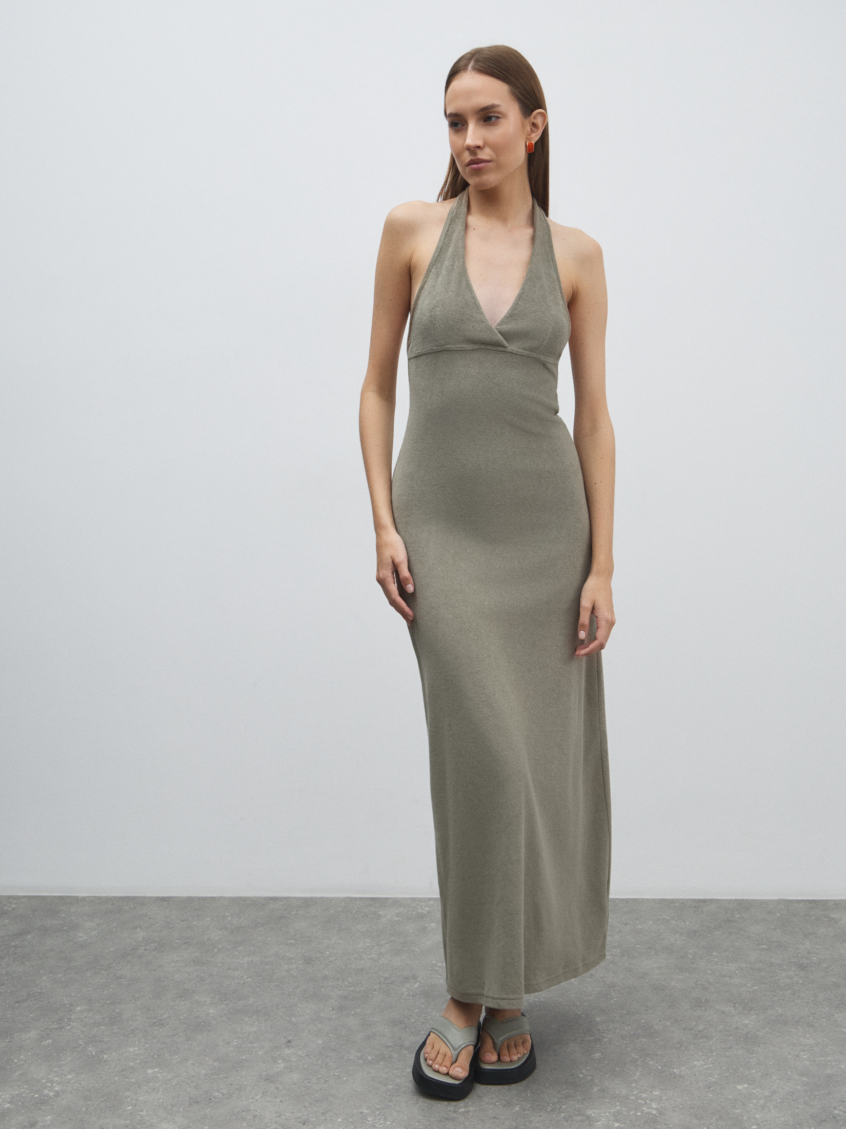 Женское платье MAISON DAVID 4502672, серо-зеленый