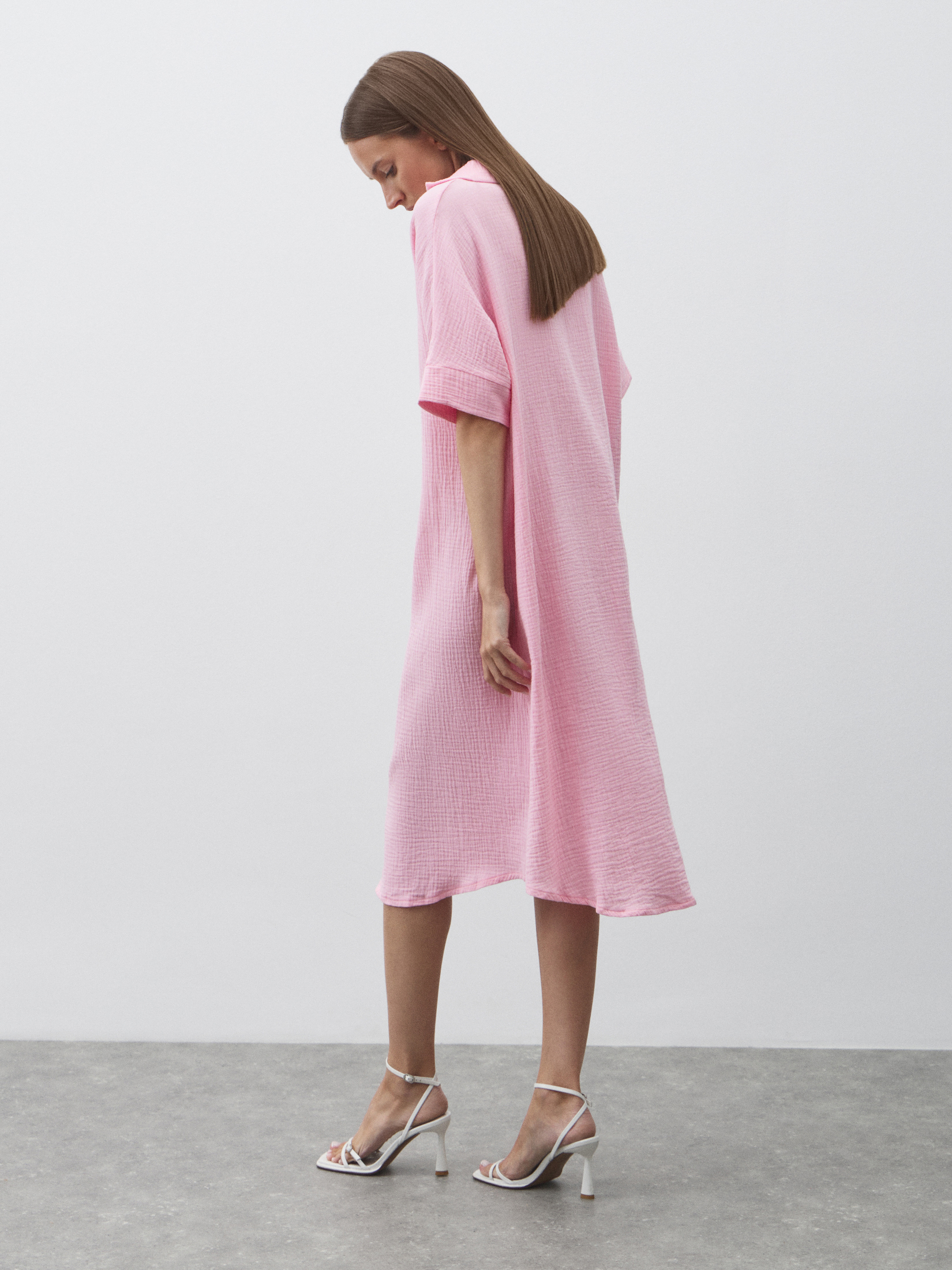 Женское платье из муслина MAISON DAVID 4835831, светло-розовый