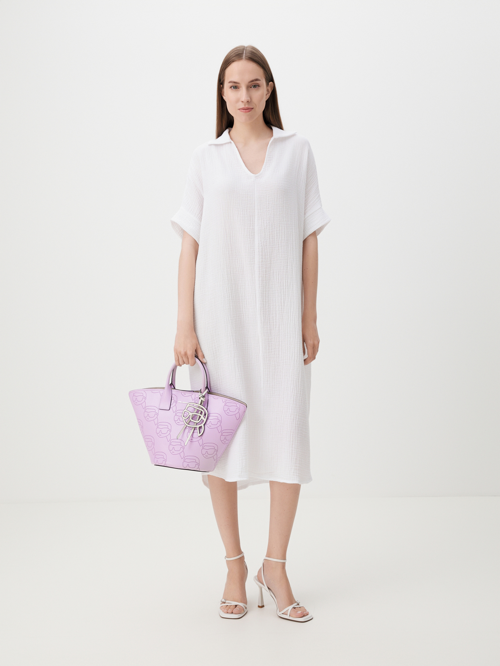 Женское платье из муслина MAISON DAVID 4244536, белый