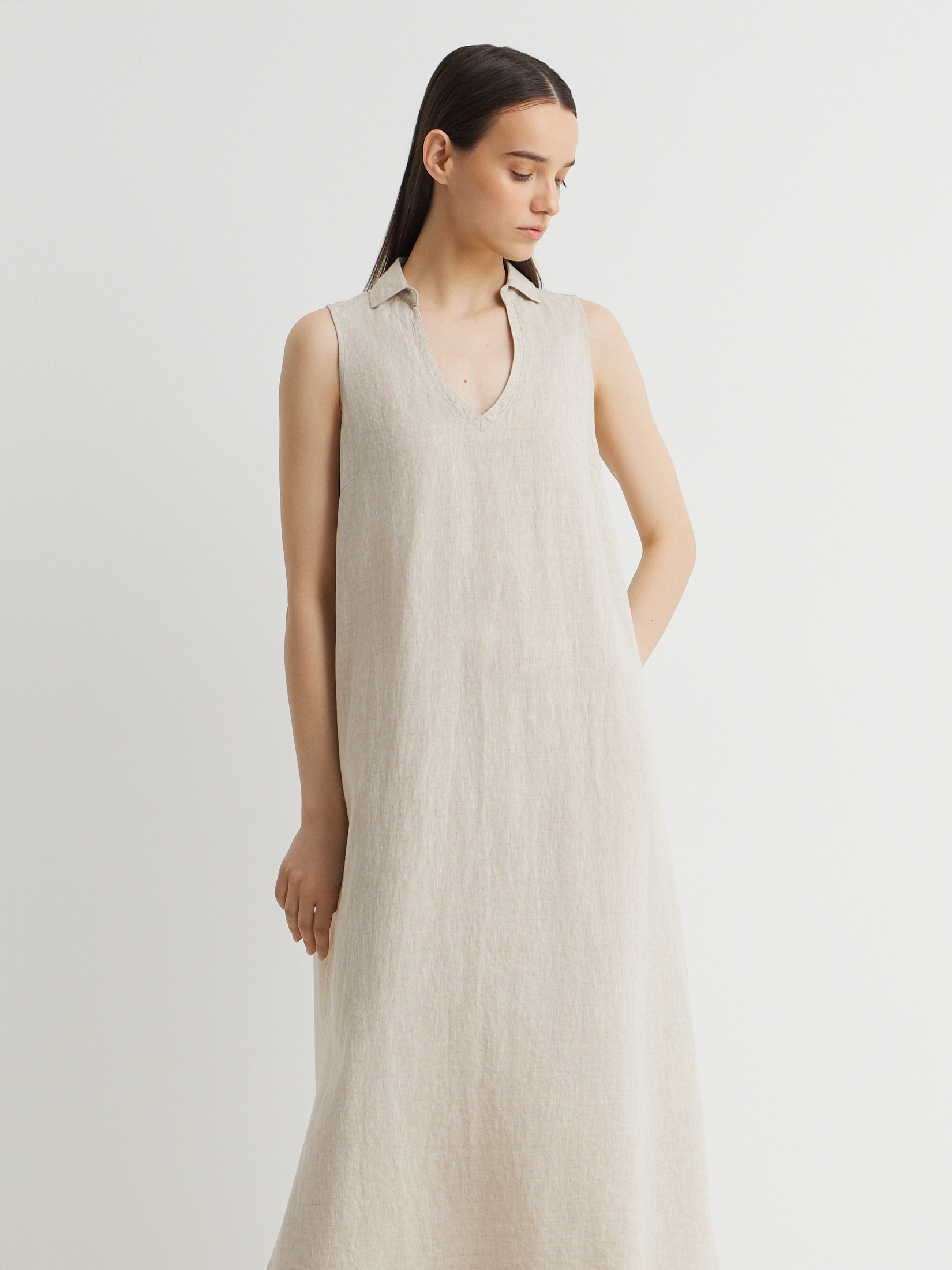 Женское платье MAISON DAVID 3033169, песочно-бежевый